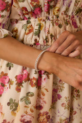 Let's Be Clear Ivory Pearl Rhinestone Wrap Bracelet
