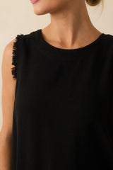 Pebble Pathway Black Tank Top