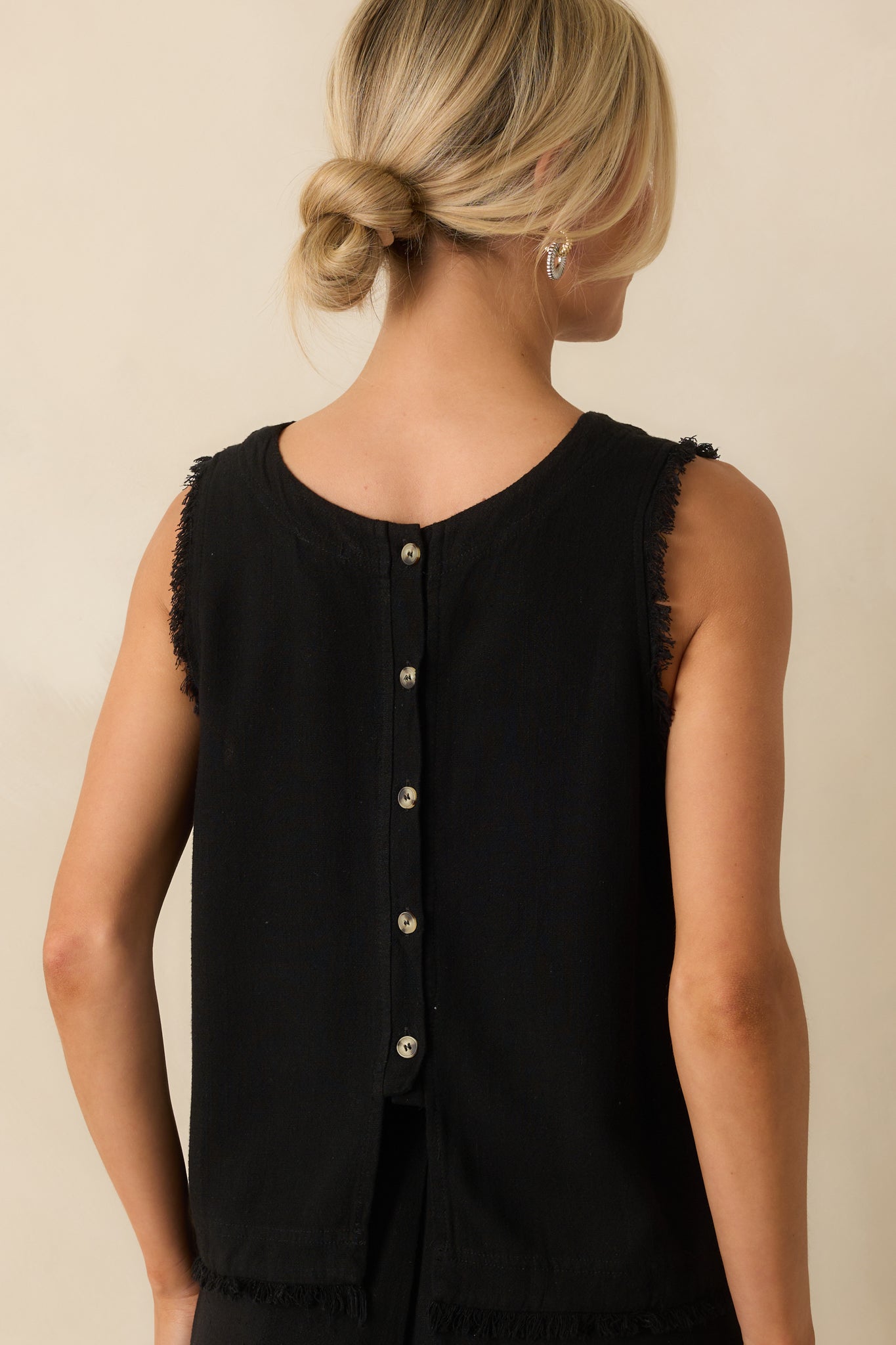 Pebble Pathway Black Tank Top