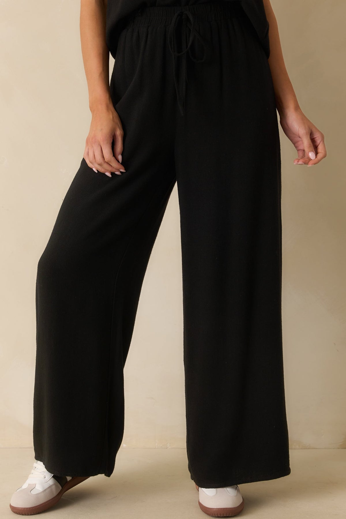 Neutral Nomad Black Linen Blend Pants
