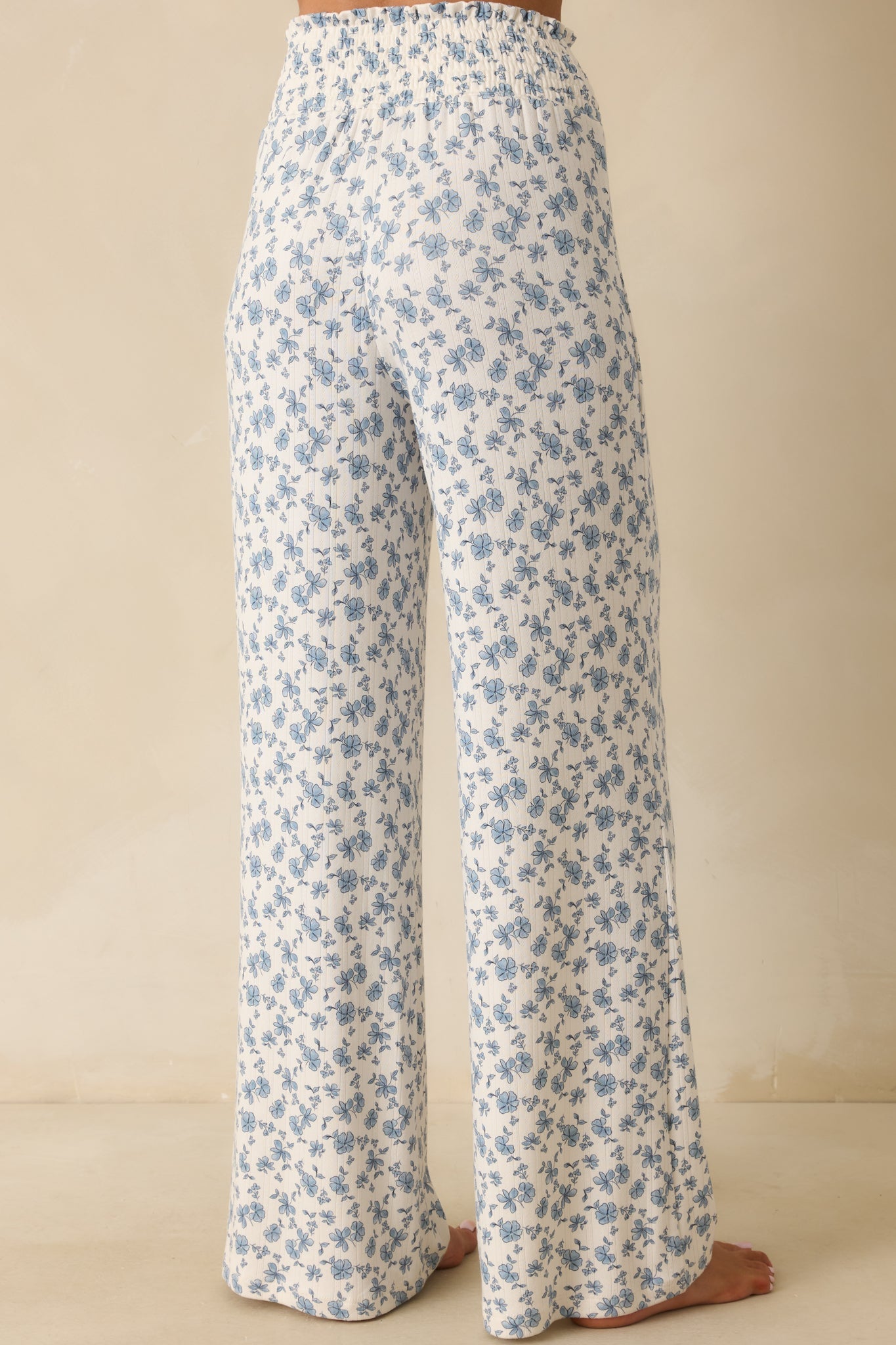 Z Supply Blue Dawn Smocked Ditsy Floral Pants