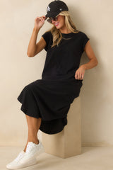 Z Supply Black Cotton Calabasas Midi Dress