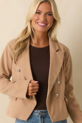 Chasing Stars Tan Ponte Blazer