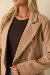 Chasing Stars Tan Ponte Blazer