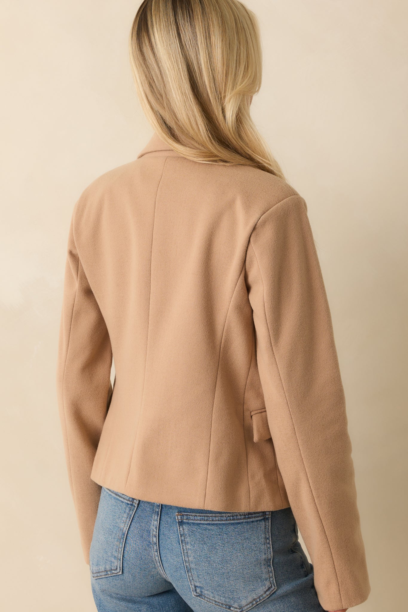 Chasing Stars Tan Ponte Blazer