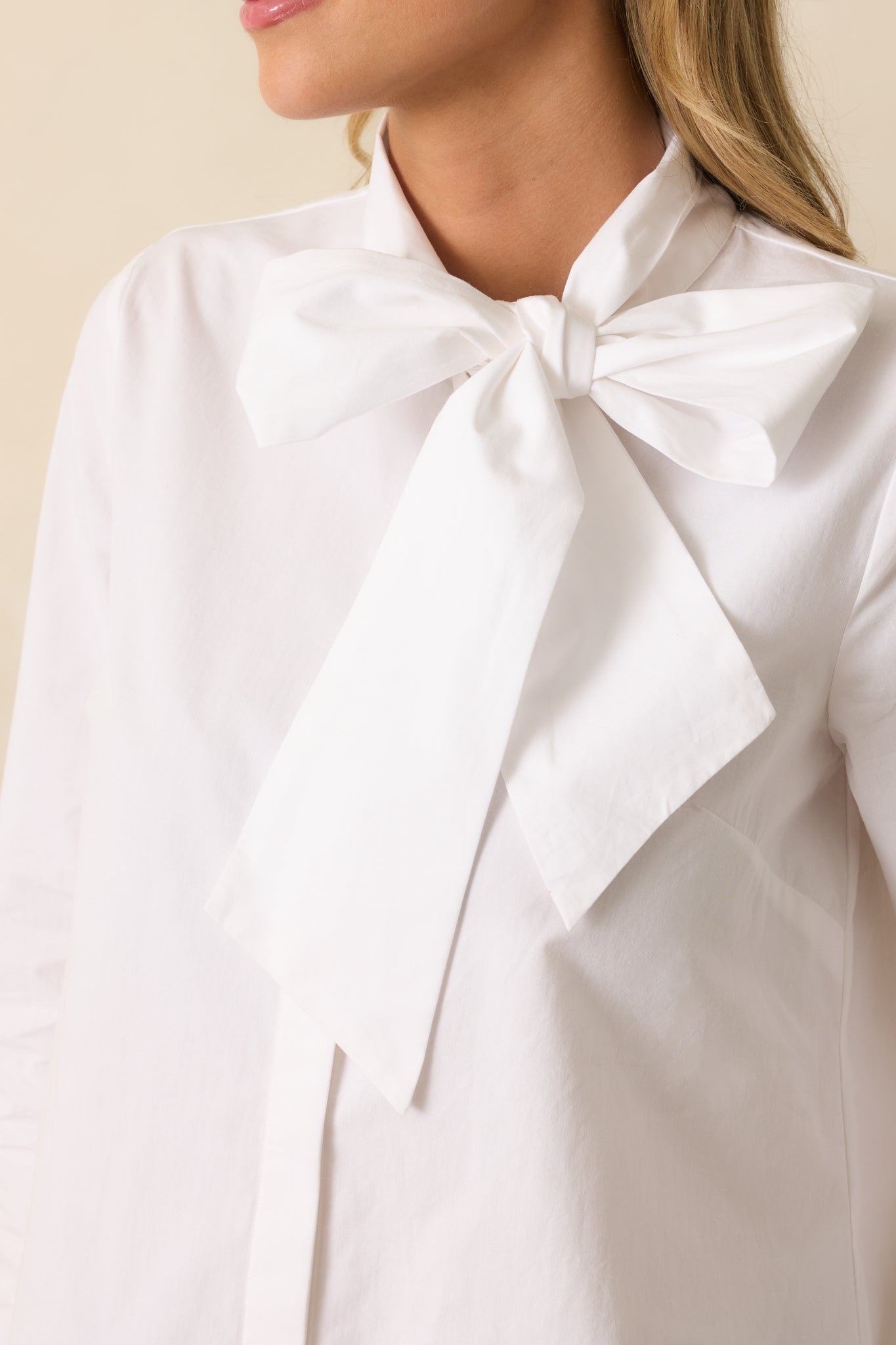 Prosperina Wilshire White Cotton Bow Top