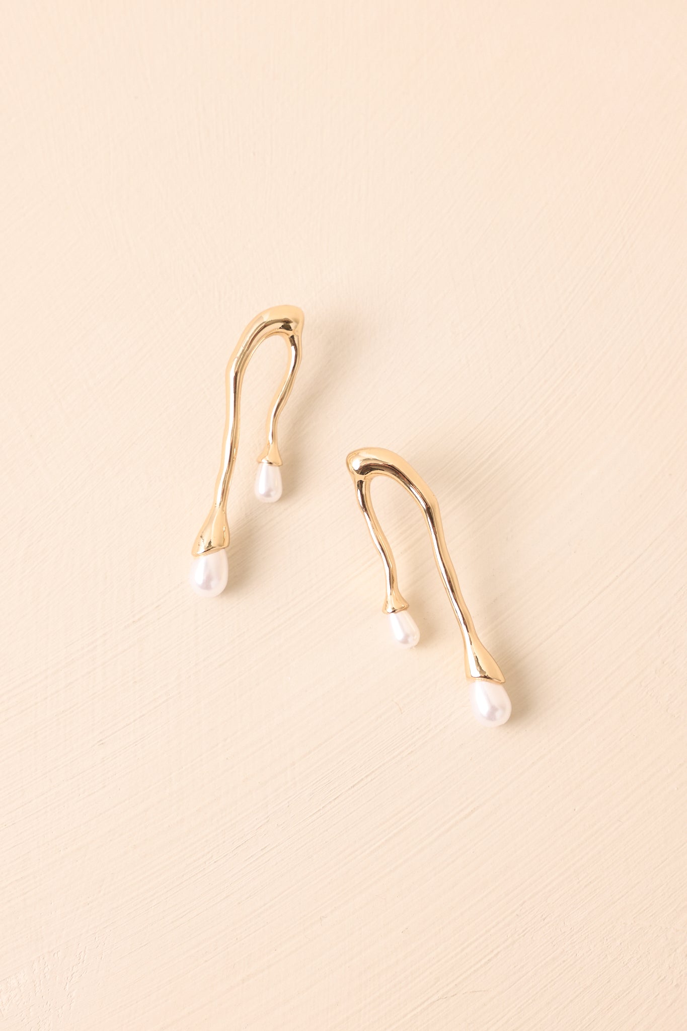 It's About Time Gold Abstract Drop Earrings