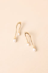 It's About Time Gold Abstract Drop Earrings
