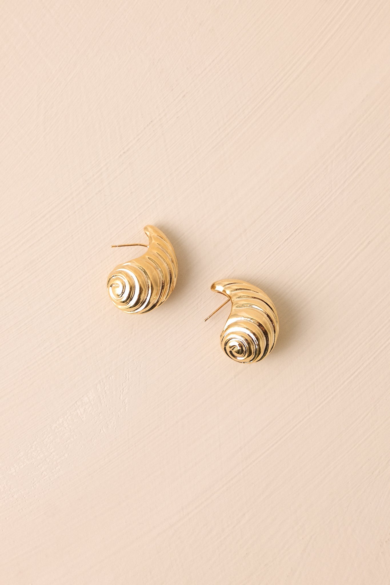 Through The City Textured Gold Spiral Earrings