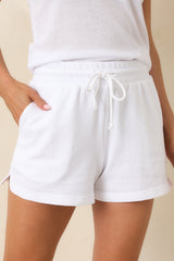 Z Supply White Cotton Blend Birdie Shorts