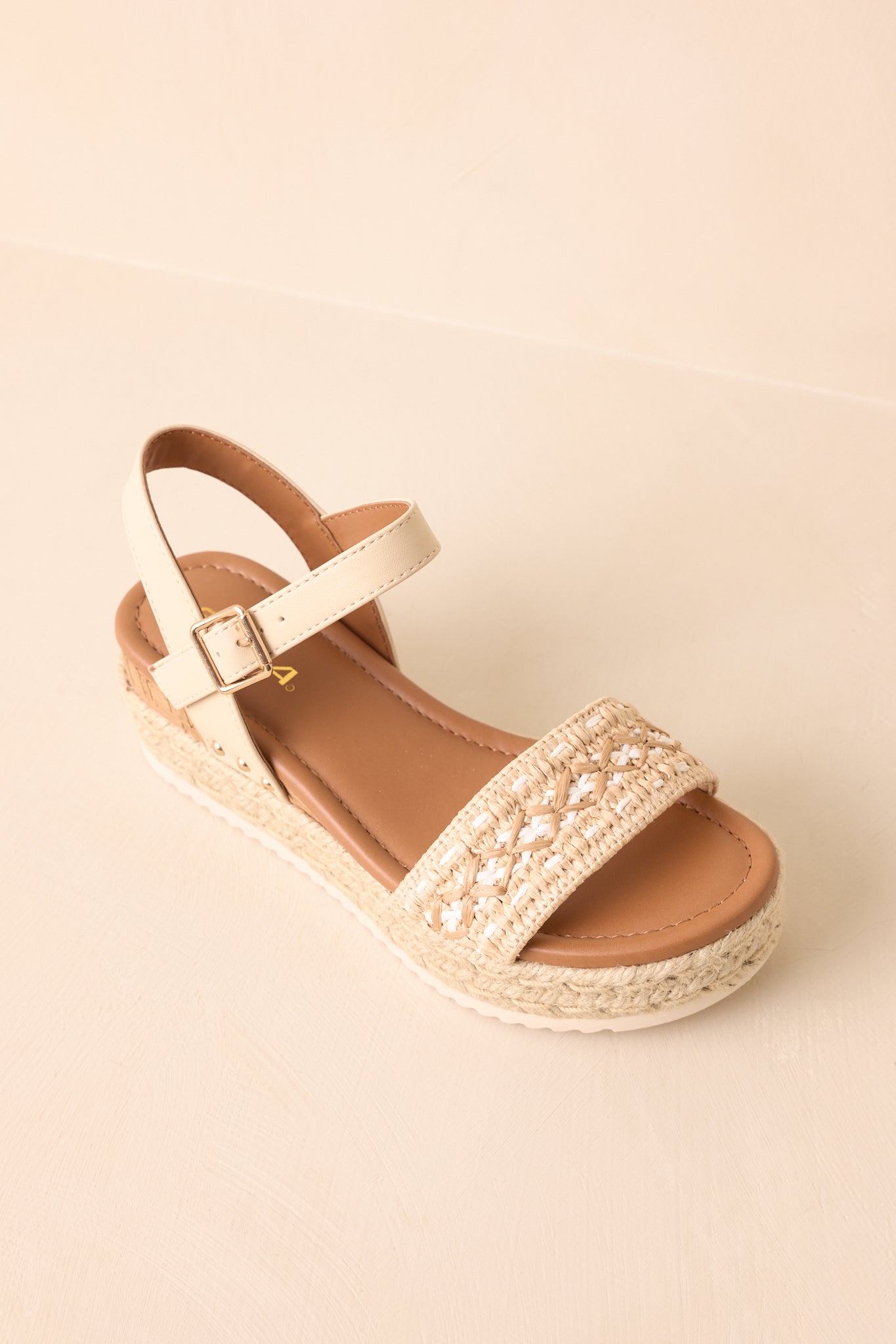 Try To Keep Up Natural Espadrille Platform Sandals
