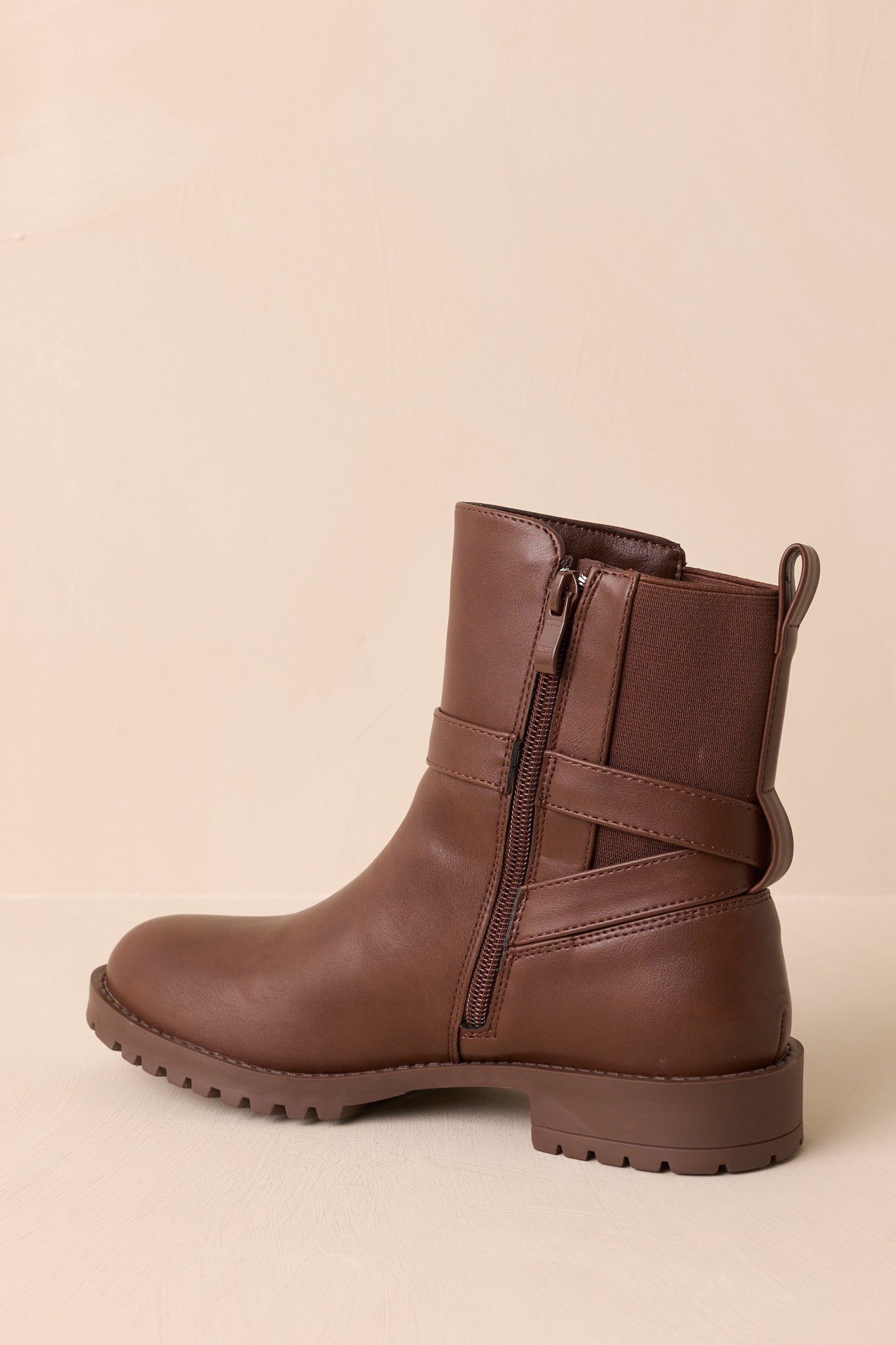 Can't Help Myself Chocolate Brown Faux Leather Ankle Boots