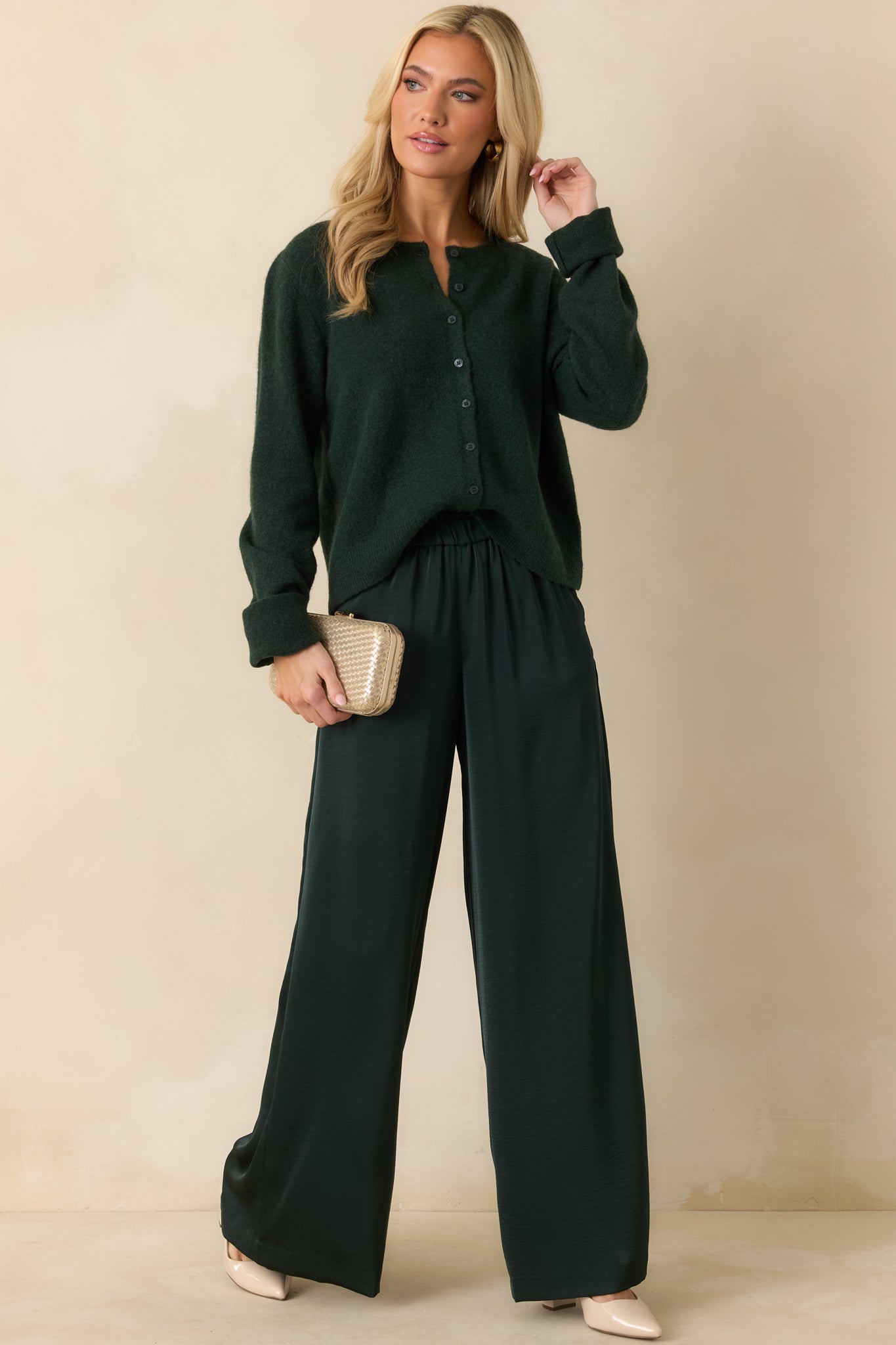 Z Supply Isolde Garland Green Satin Pants