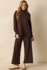Z Supply Dark Brown Sable Luxe Mock Neck Top