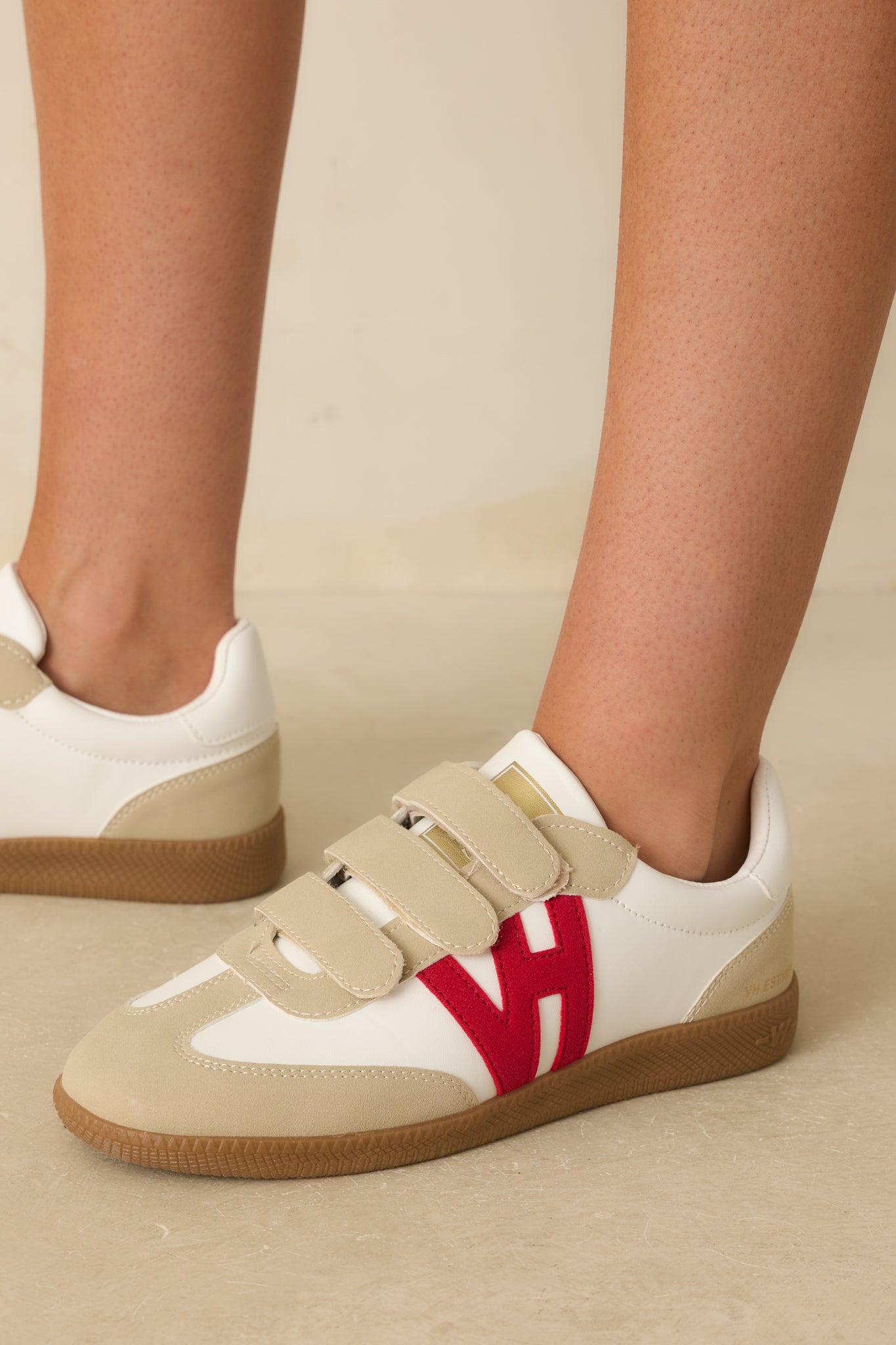 Vintage Havana Pace 4 Red Multi Three Strap Low Top Sneakers