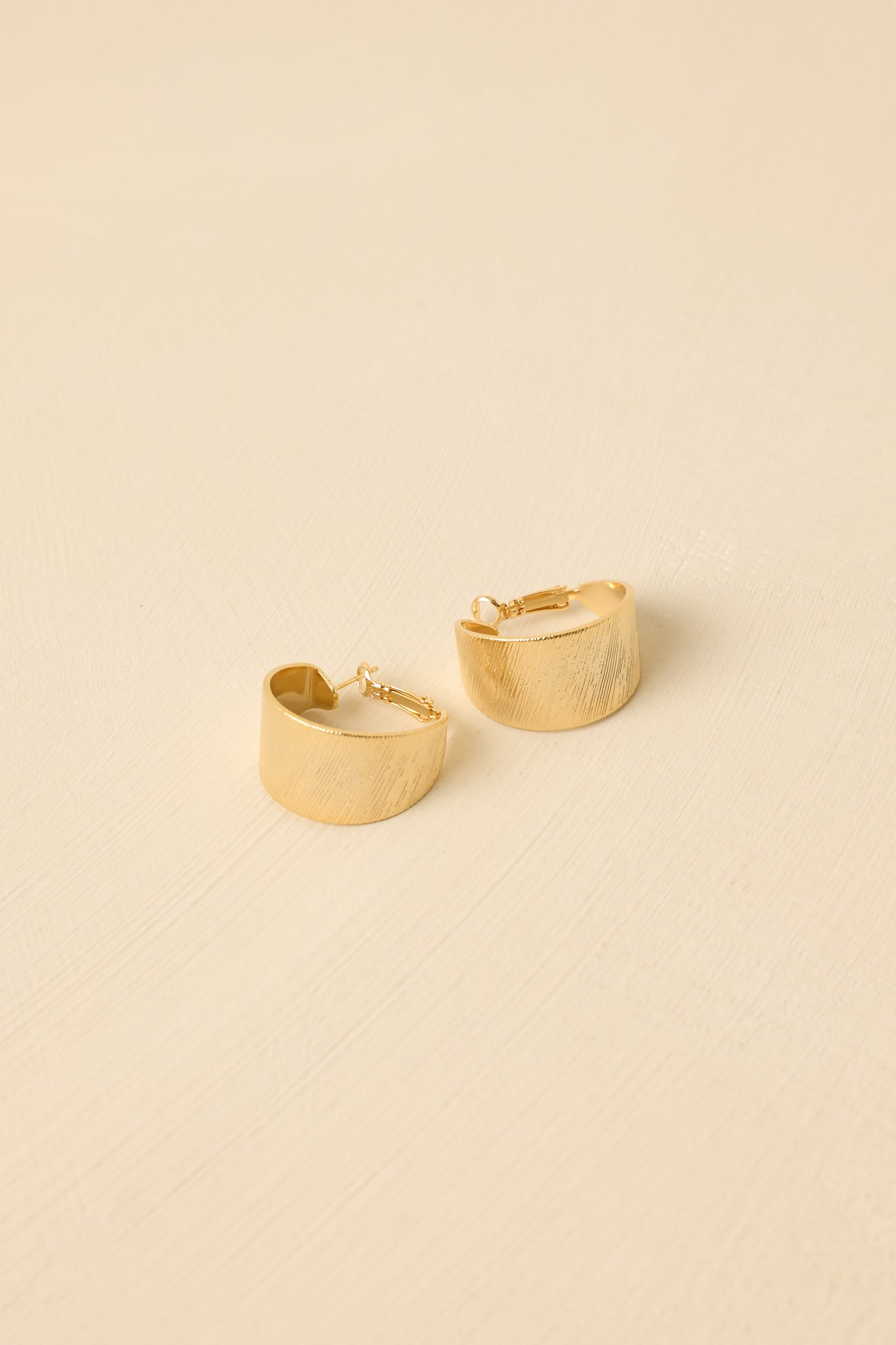 Well Said Gold Tapered Wide Hoop Earrings