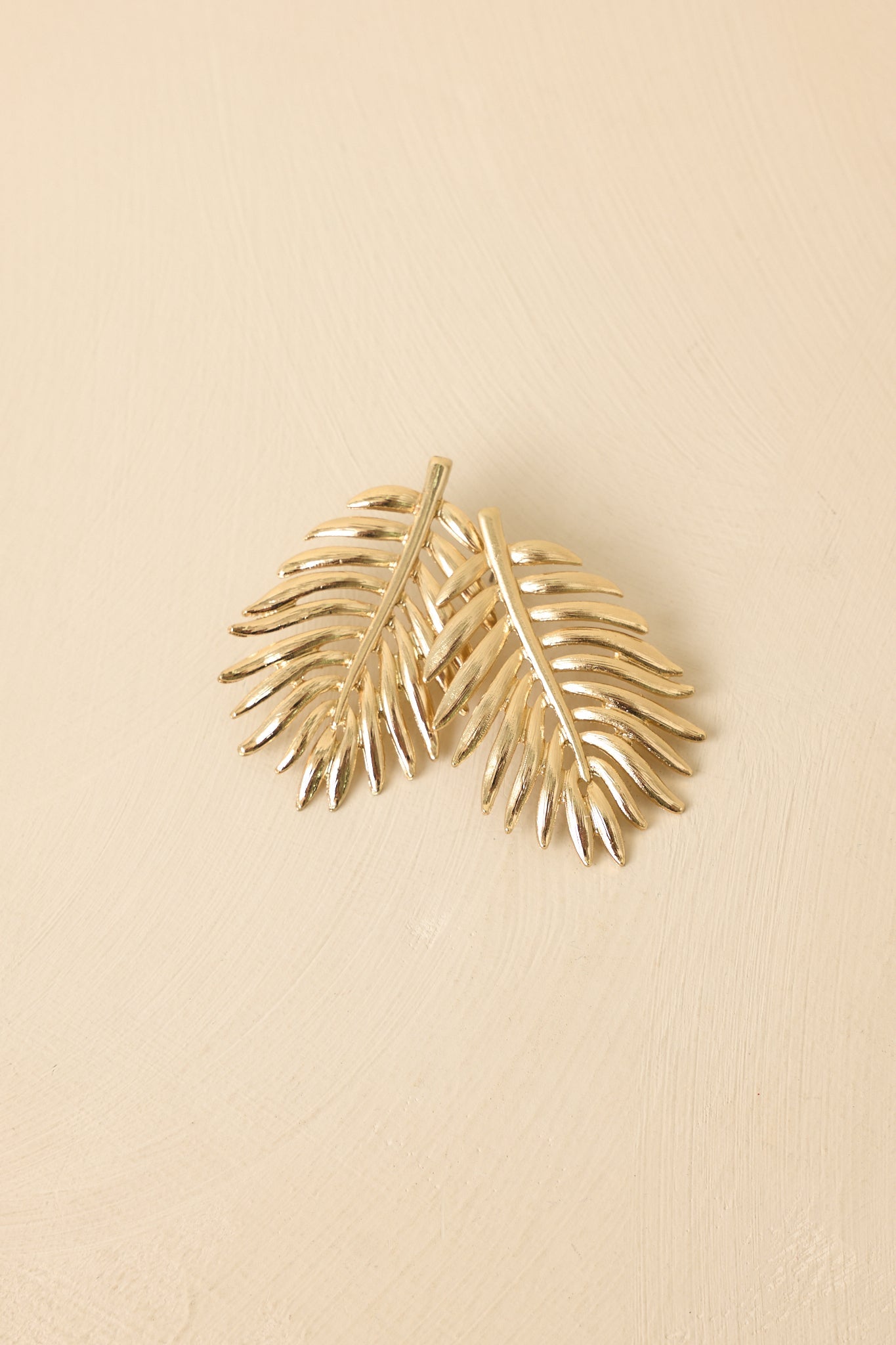 These Right Here Gold Palm Leaf Drop Earrings