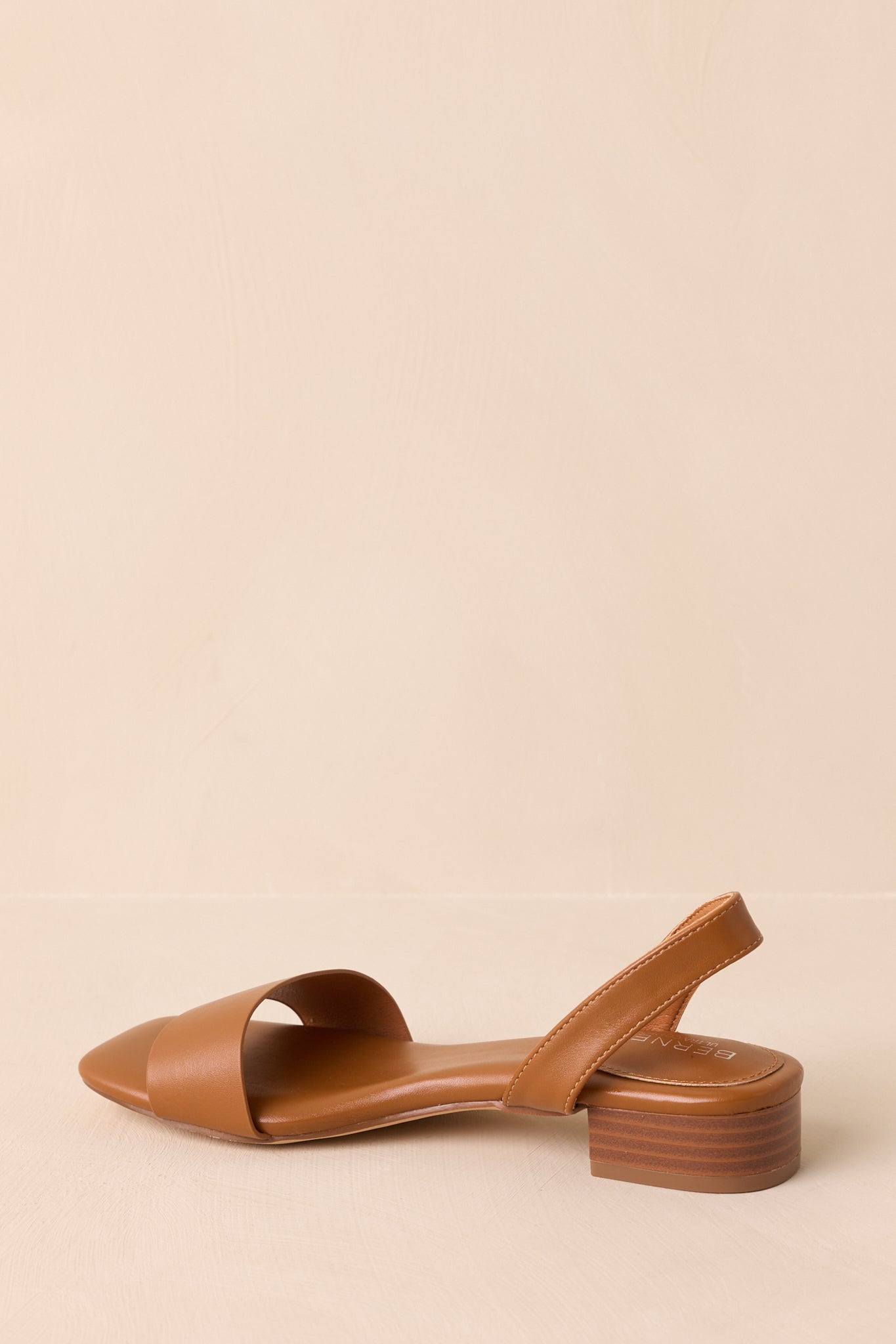 Take It Slow Caramel Brown Faux Leather Sandals