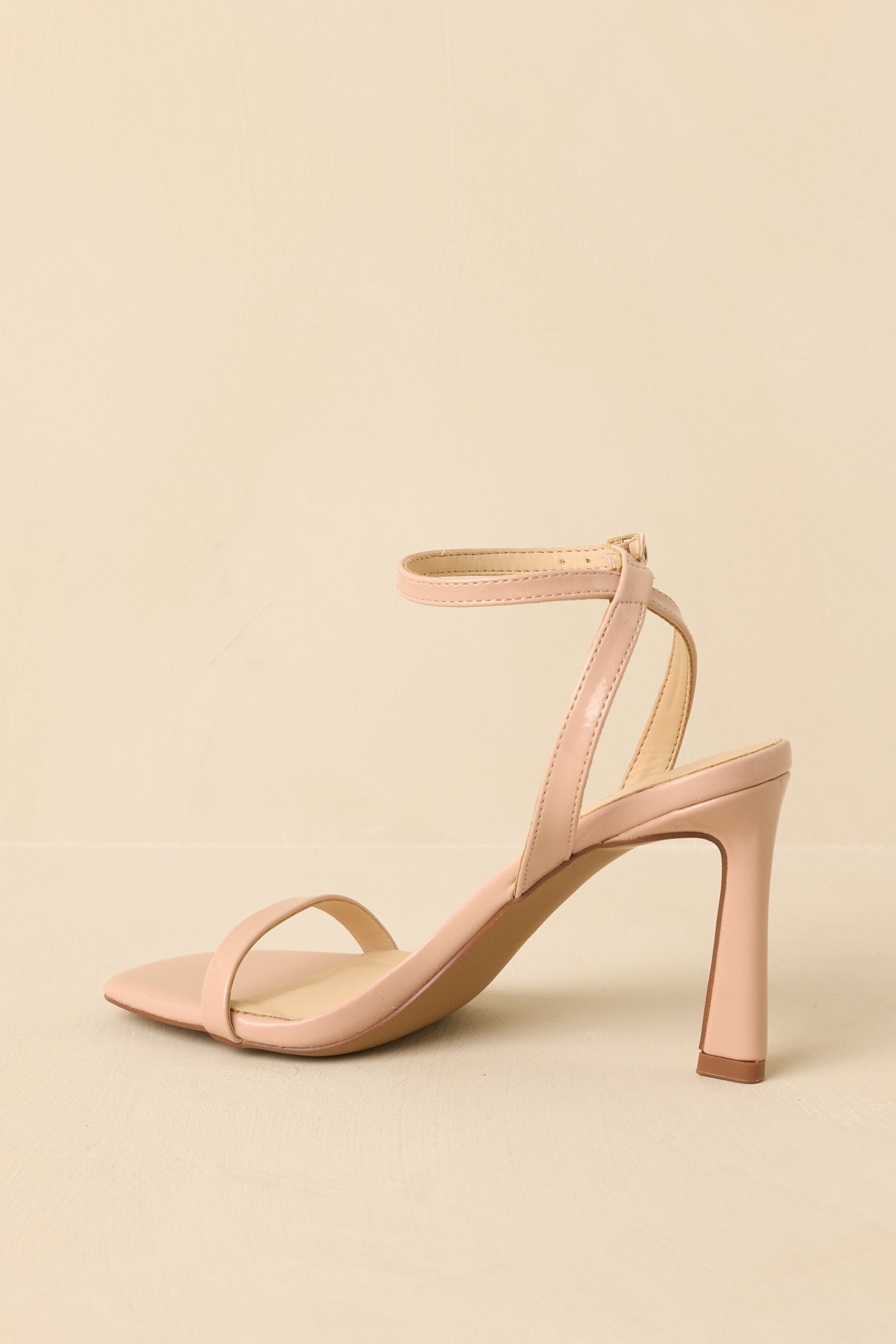 Walk This Way Nude Ankle Strap Heels