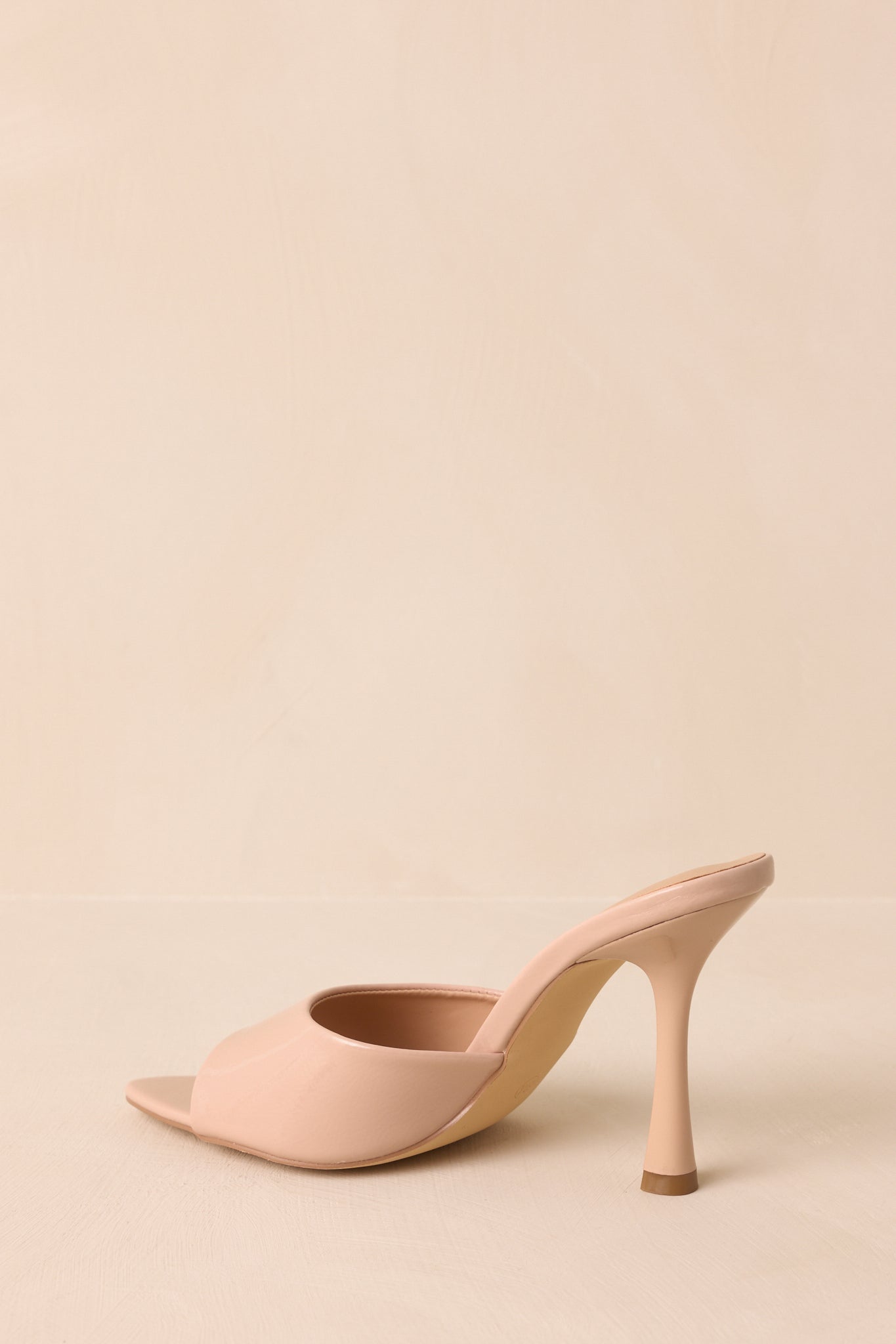 Every Step Counts Beige Faux Leather High Heel Sandals