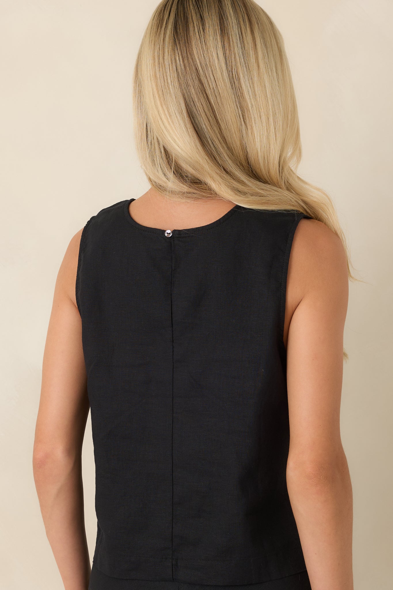 Z Supply Sloane Black Linen Tank