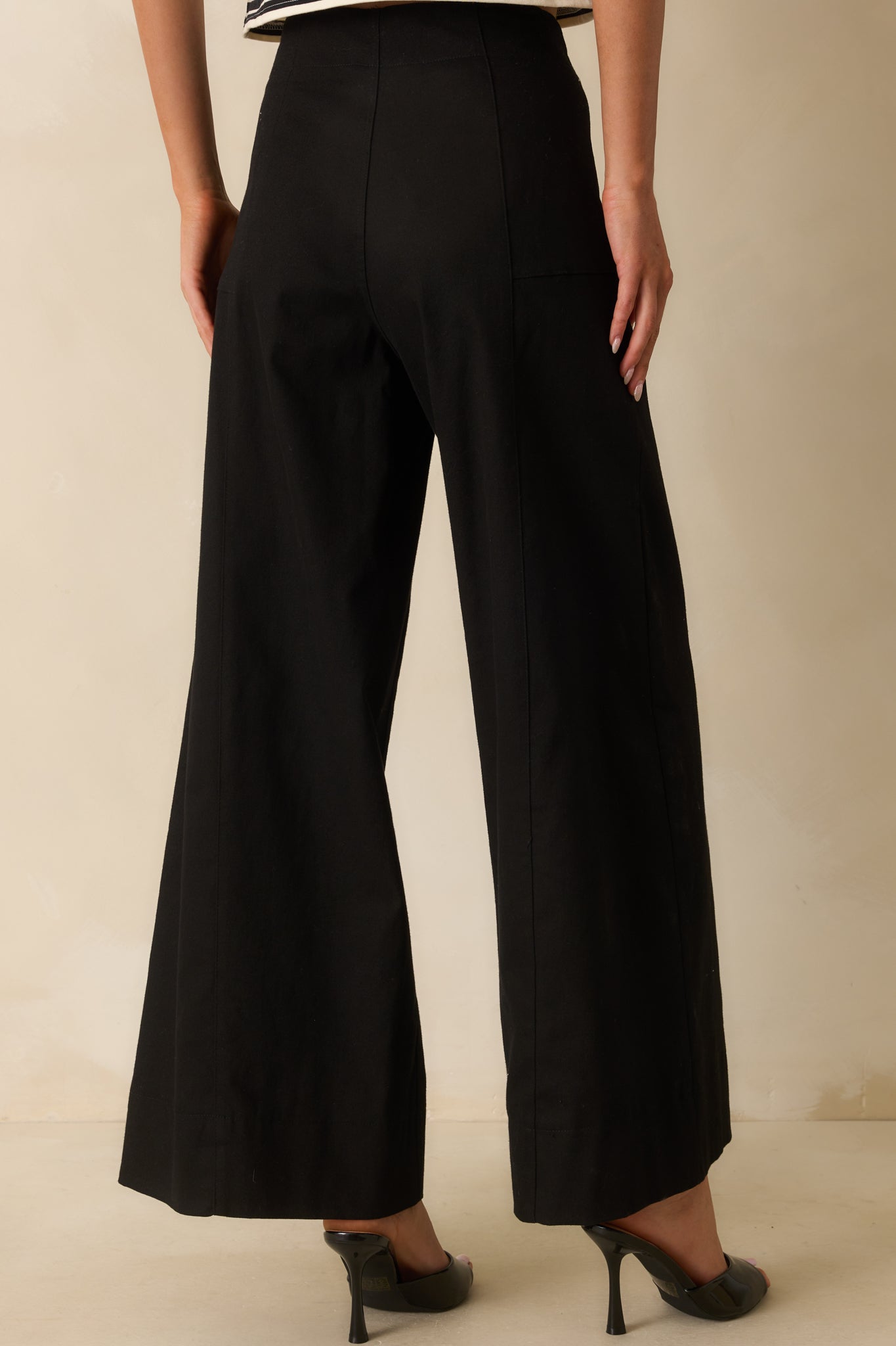 Daylight Glimmer Black Wide Leg Pants