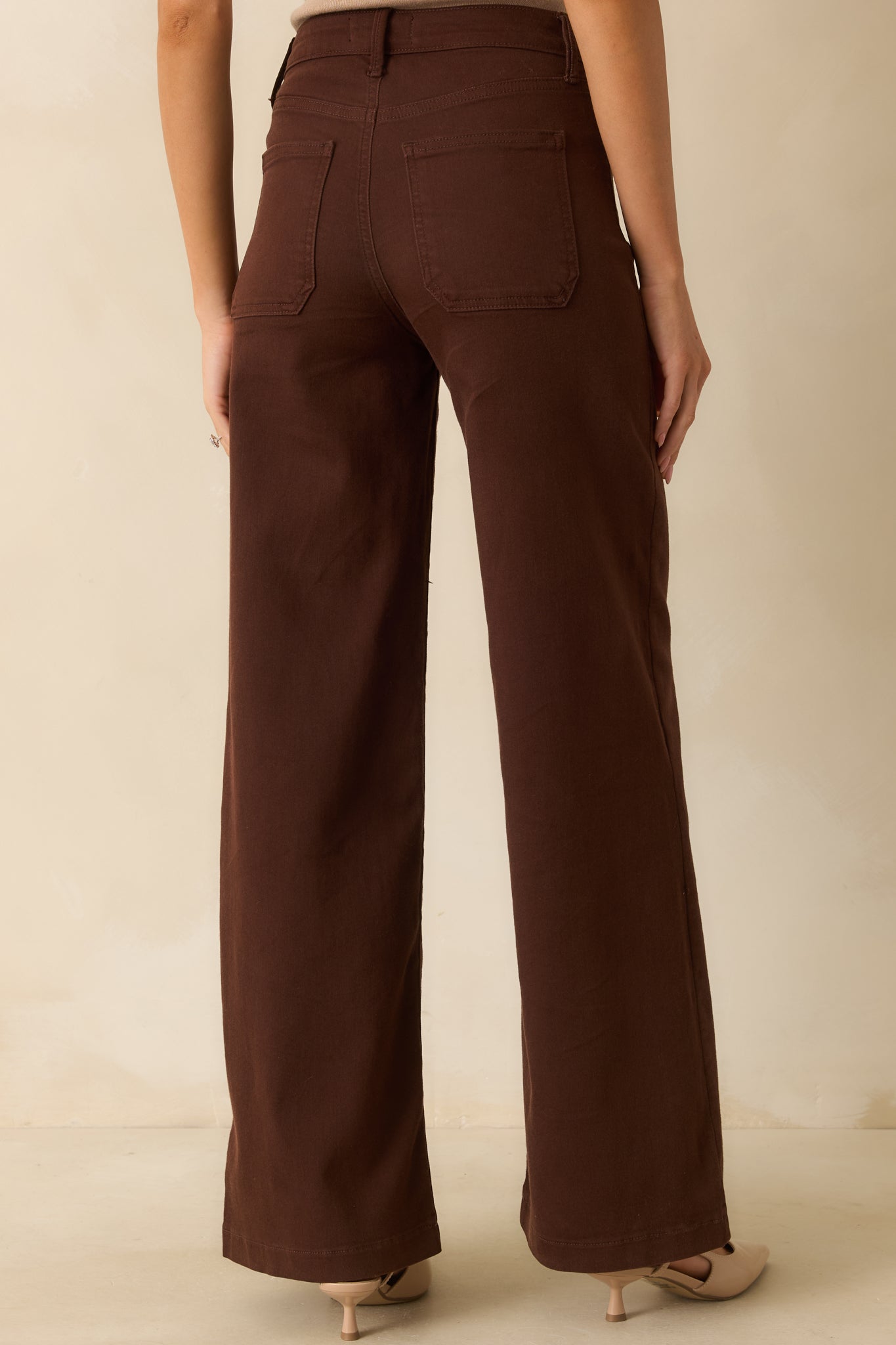 Meant For More Brown Straight Leg High Waisted Jeans