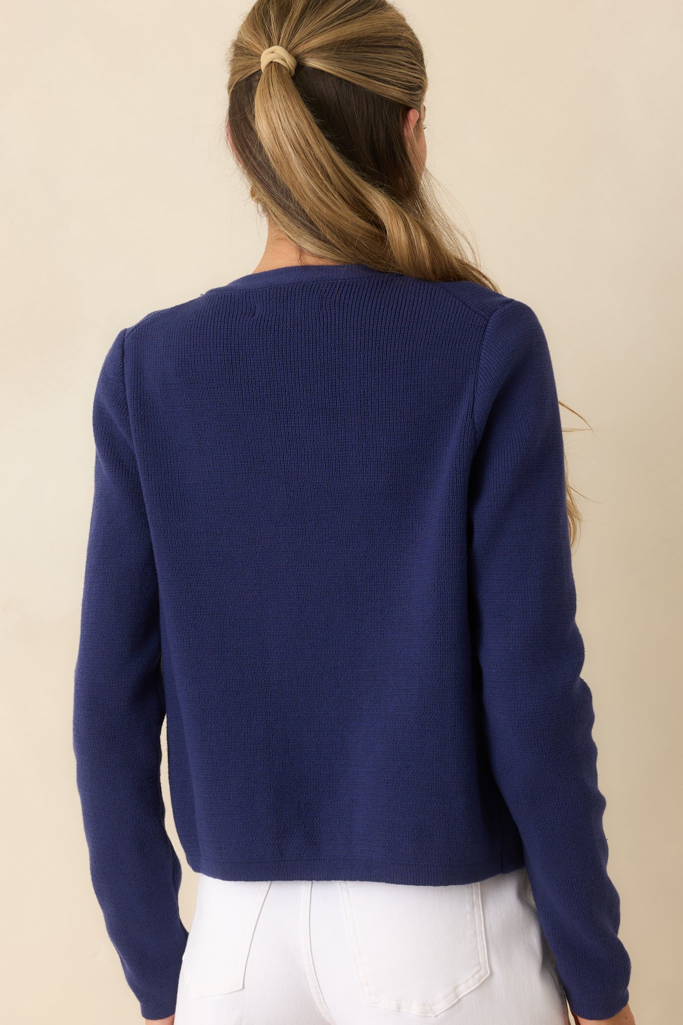 Prosperina Kennedy Navy Cotton Cardigan