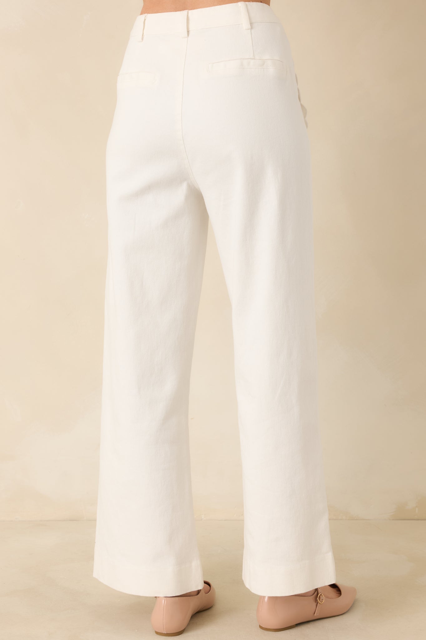 Memories Made Ivory Cotton Wide Leg Pants