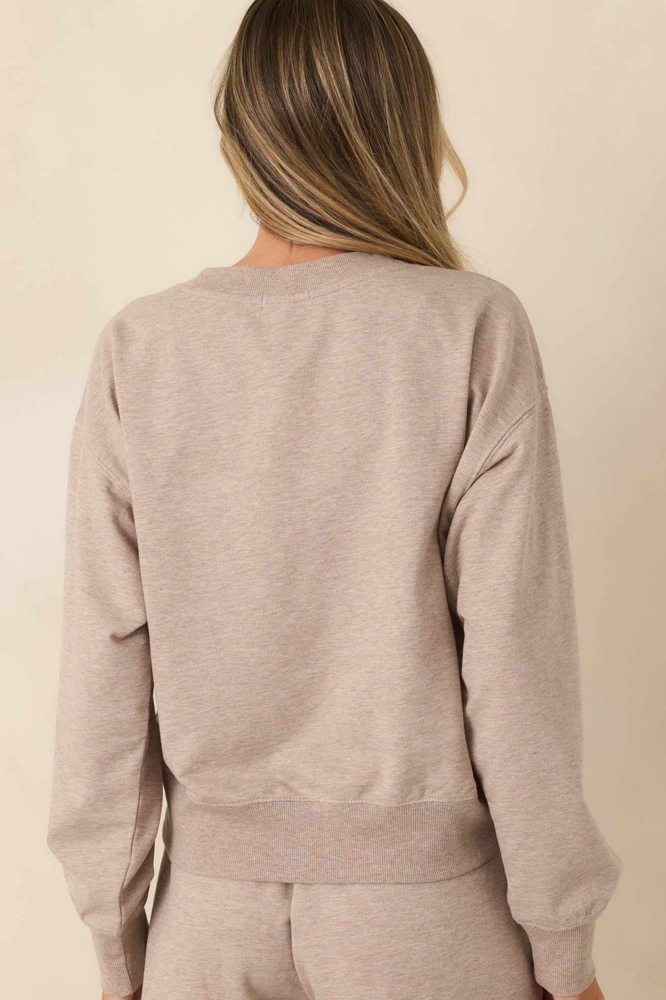 Z Supply Everyday Heather Beige French Terry V-Neck