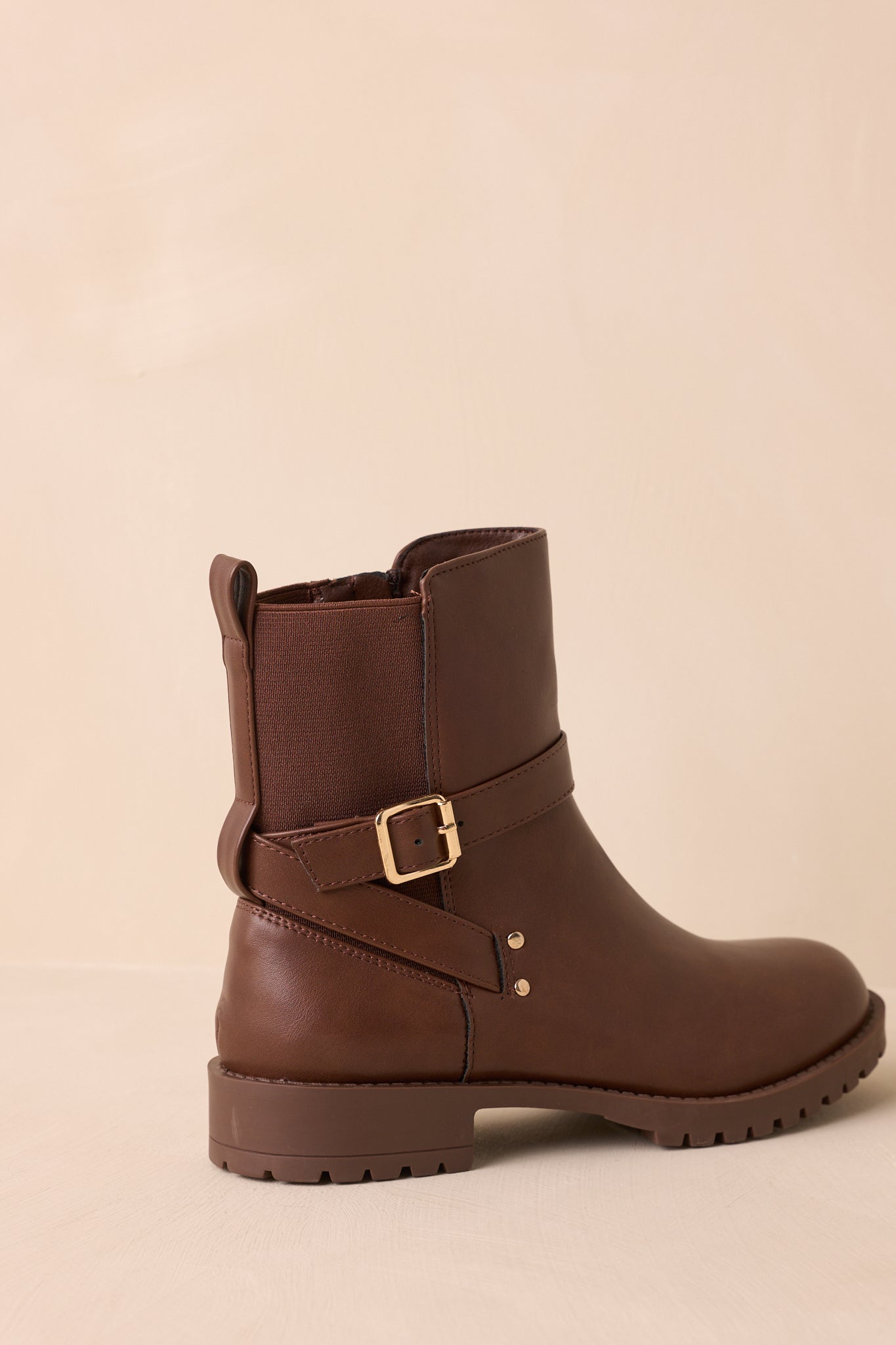 Can't Help Myself Chocolate Brown Faux Leather Ankle Boots
