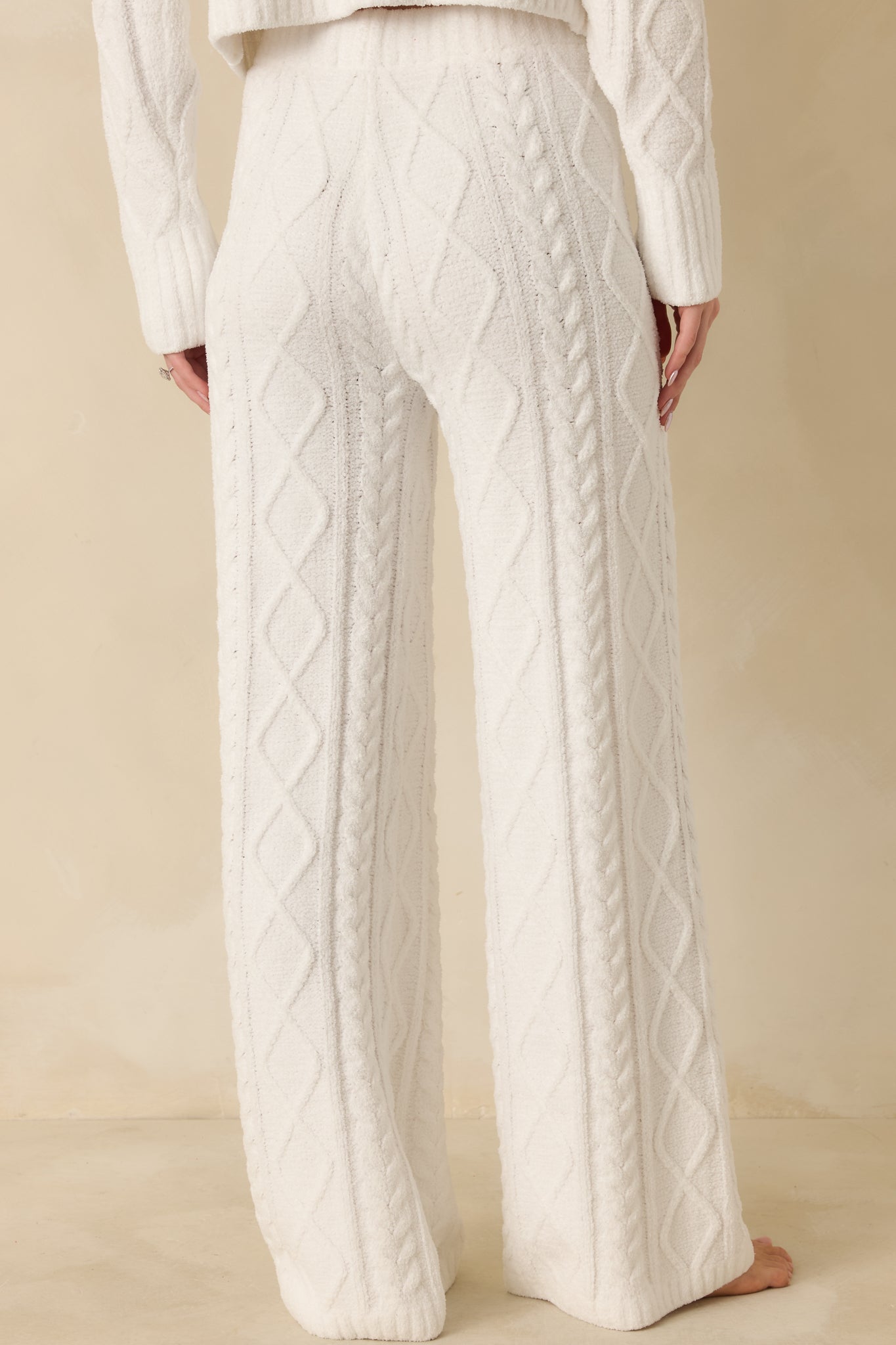 Z Supply Gemma Ivory Cable Knit Pants