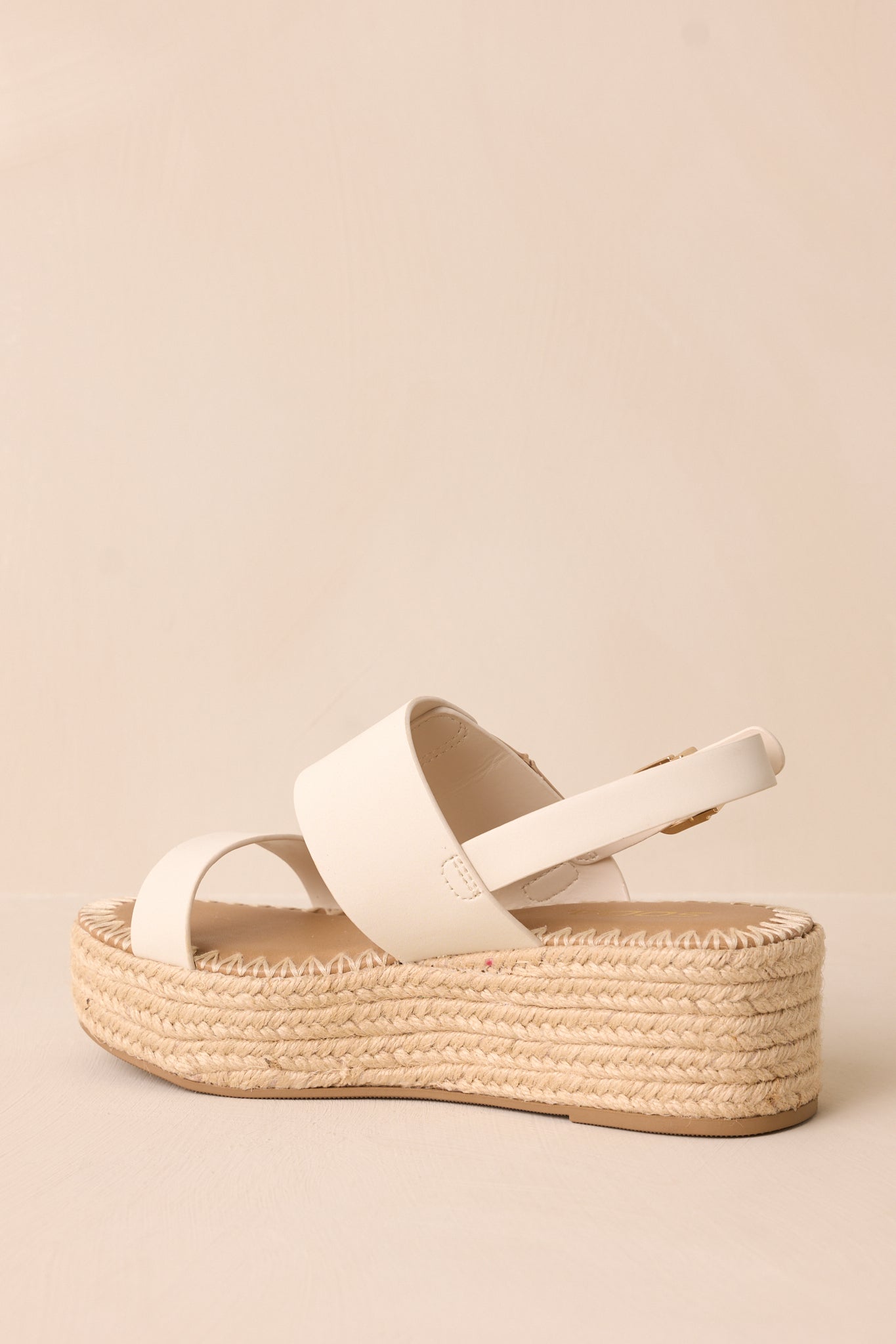 Warm Breeze Ivory Espadrille Platform Sandals