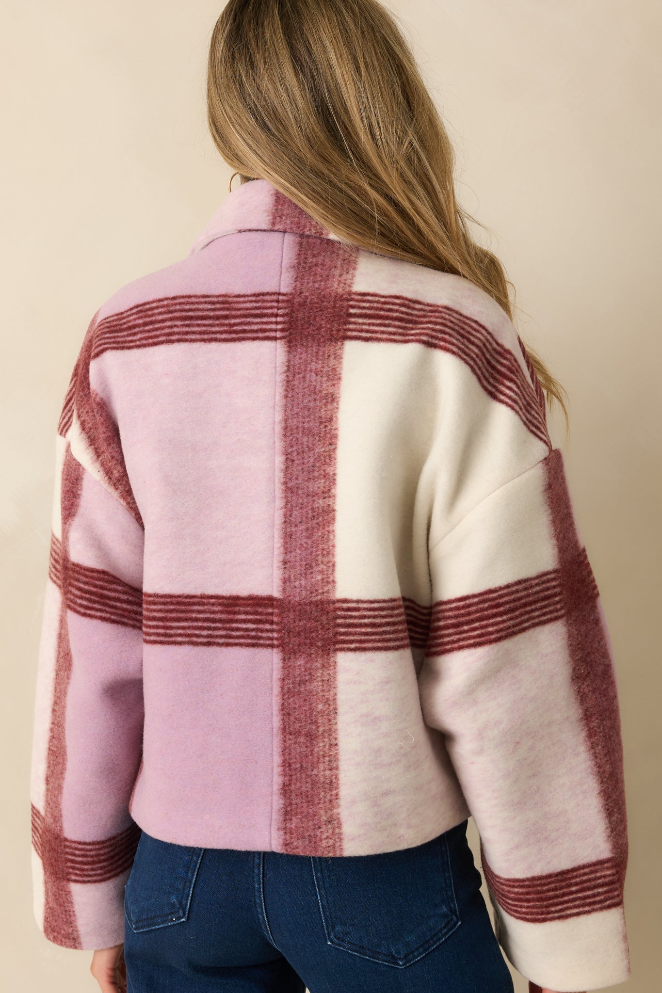 FRNCH Lilac Plaid Galea Jacket