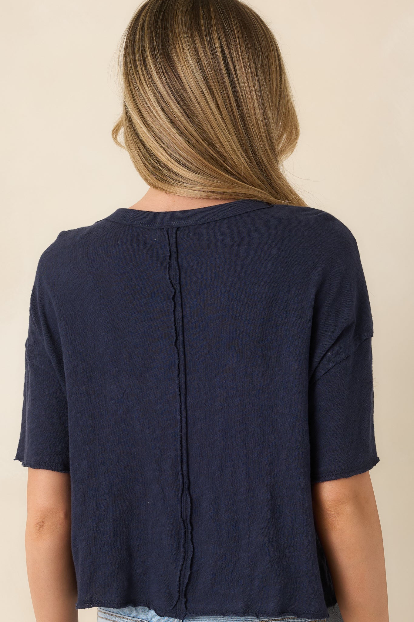Z Supply Navy Cotton Everyday Pocket Tee