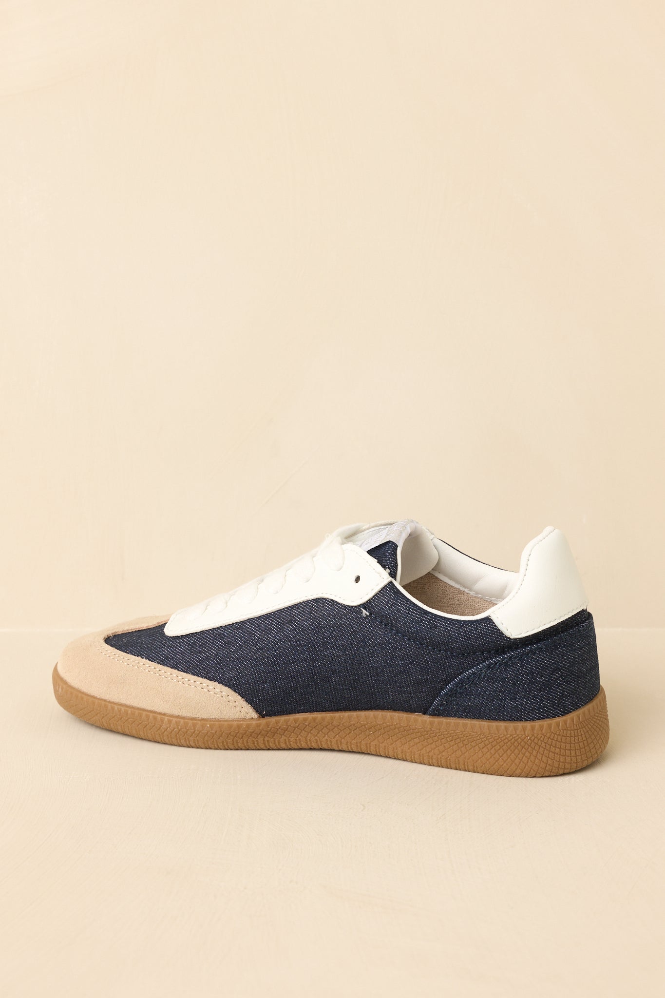 Vintage Havana Nadia Navy & Taupe Suede Lace-Up Sneakers