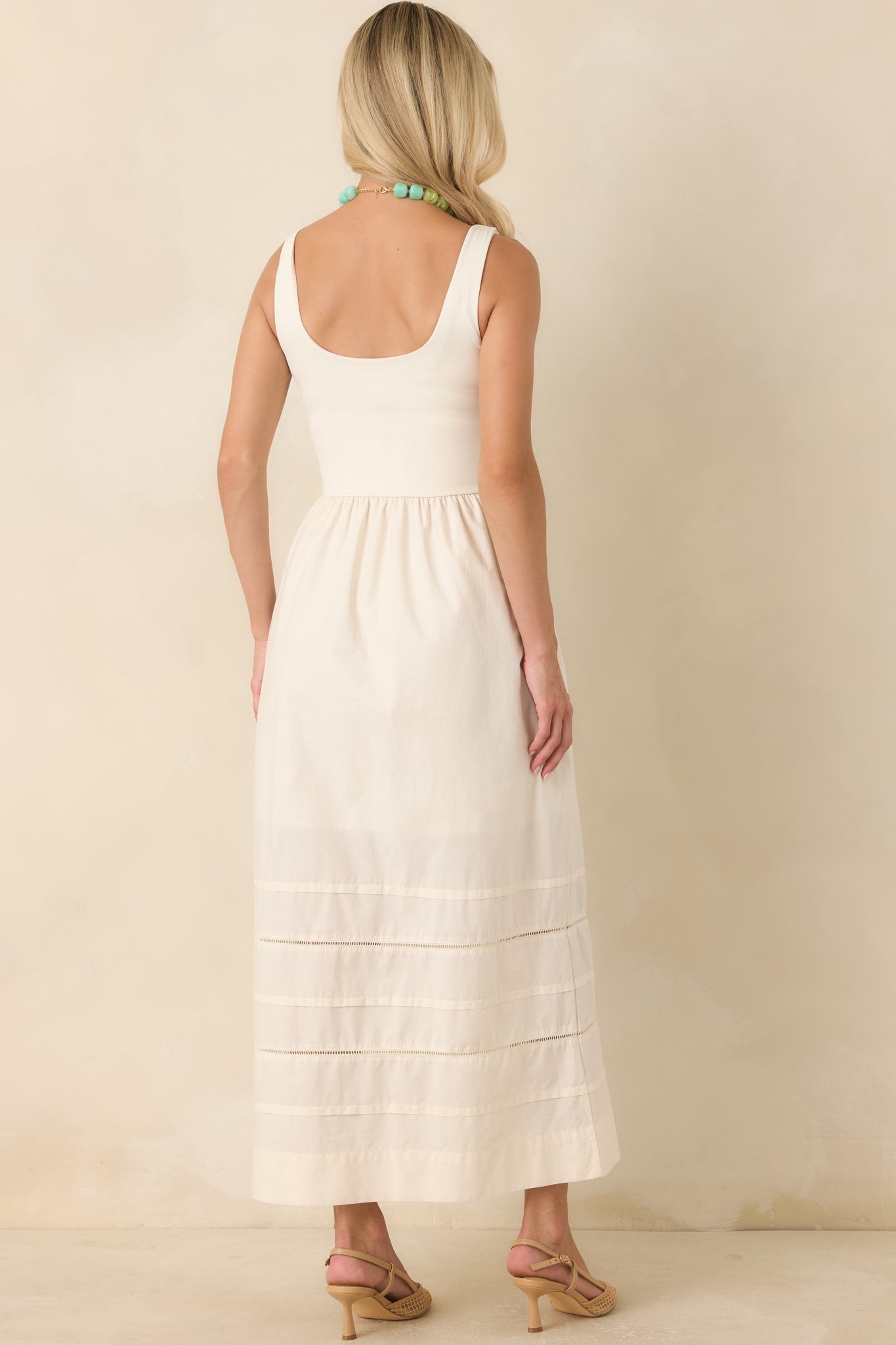 Z Supply Johanna Ivory Sleeveless Midi Dress