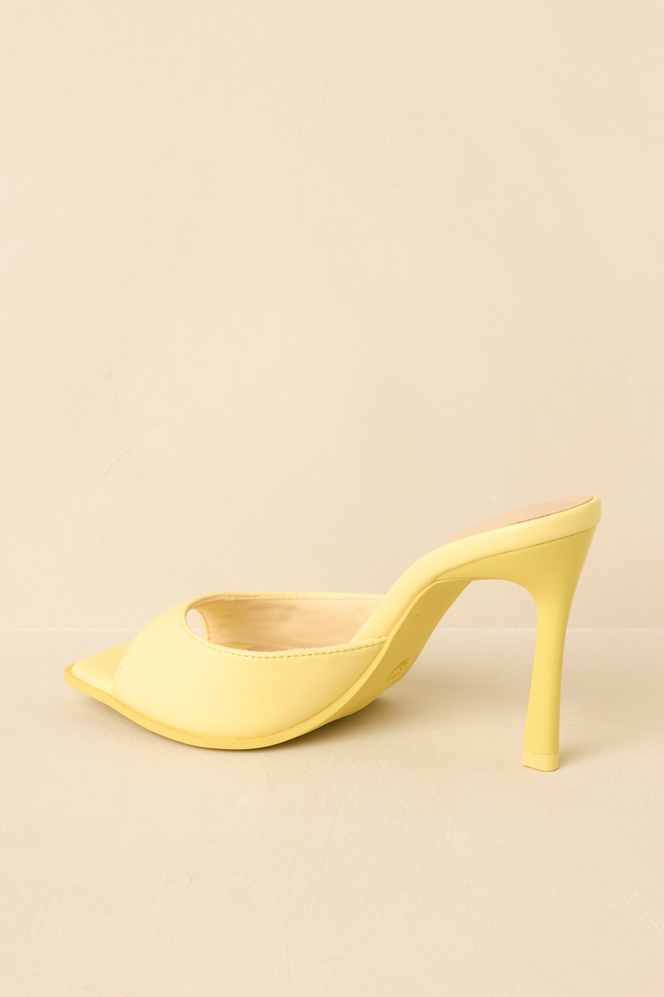 Such a Tease Yellow Square Toe Heeled Mule Sandals