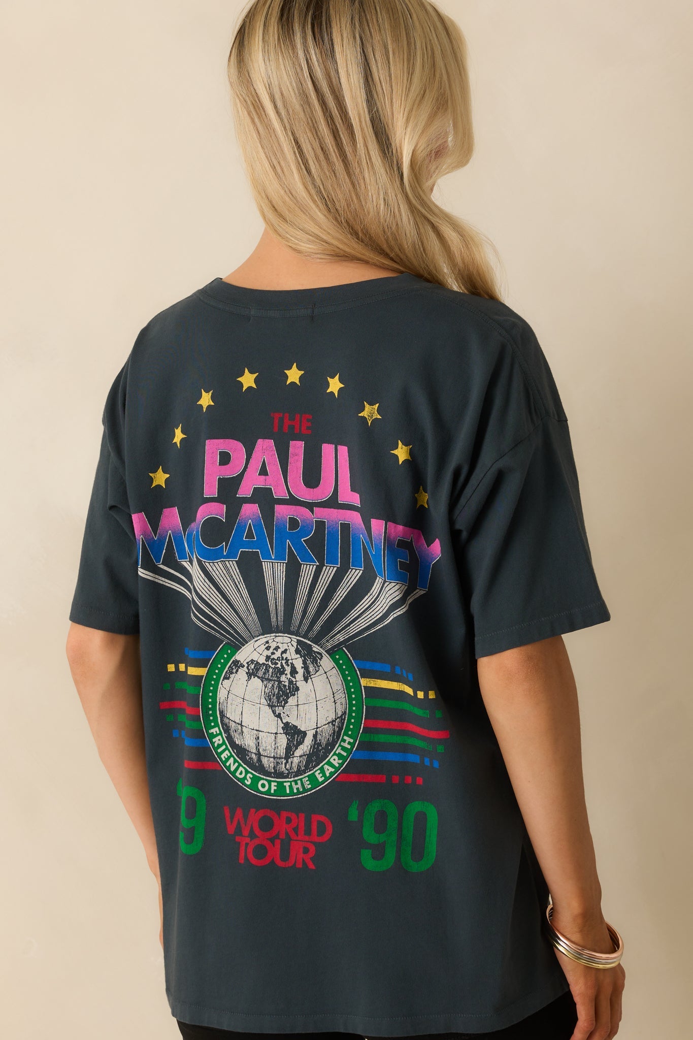 Paul McCartney Black Cotton World Tour 89-90 Merch Tee