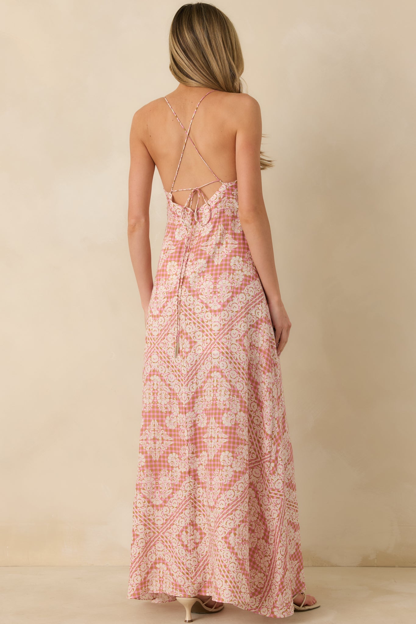 Hibiscus Hideaway Rose Pink Floral Maxi Dress