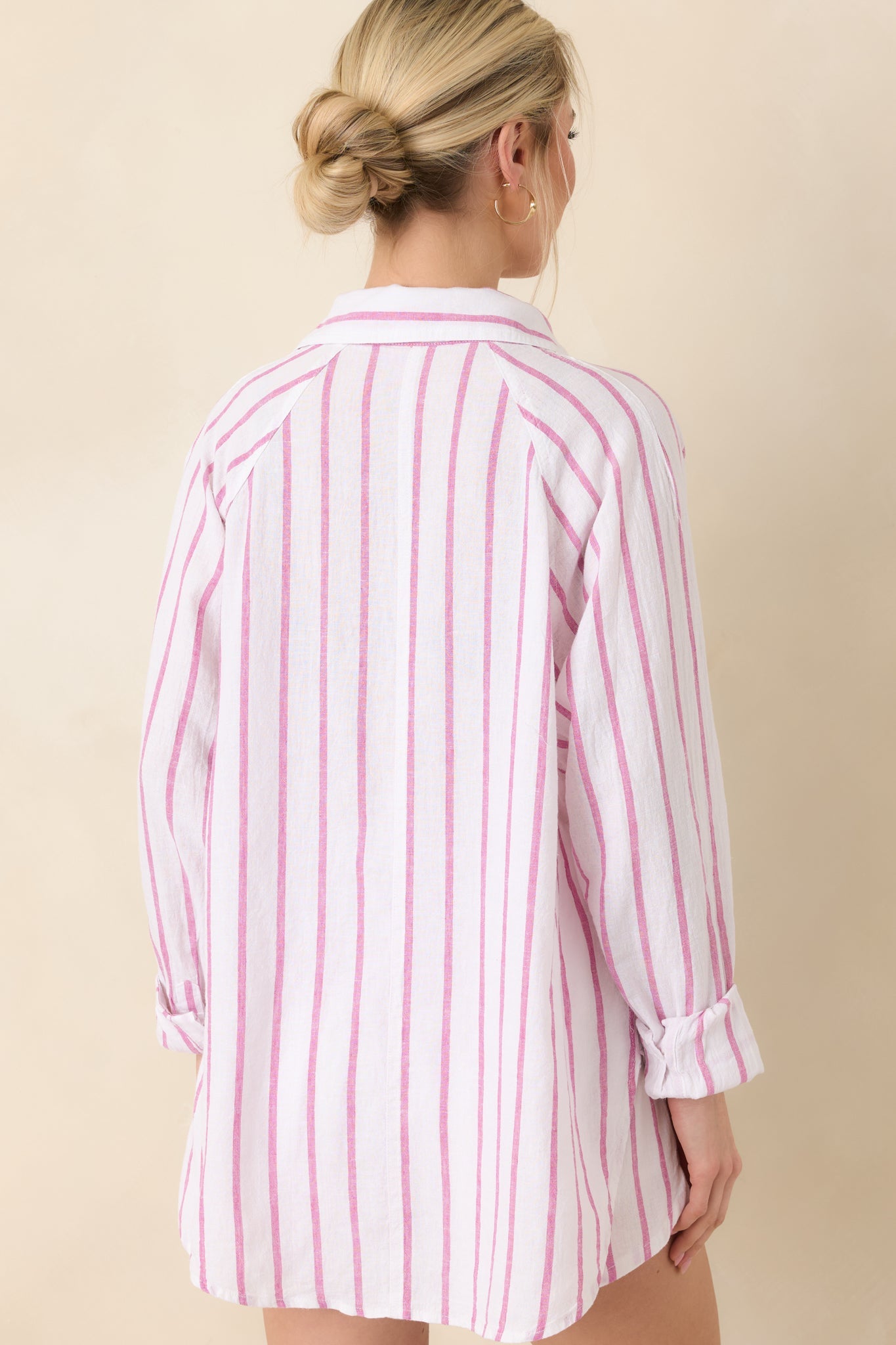 Z Supply Spanish Rose Perfect Linen Stripe Top