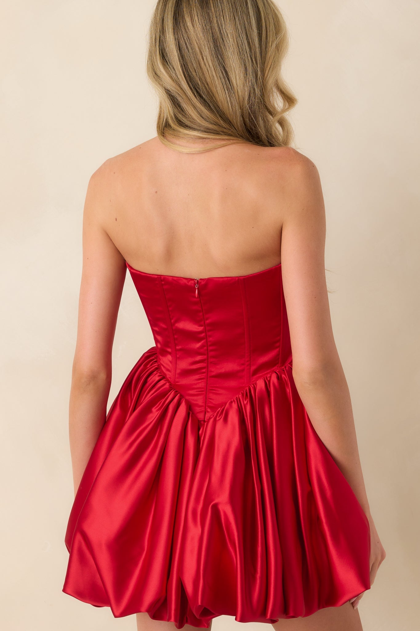 Love Letters Red Corset Bubble Mini Dress