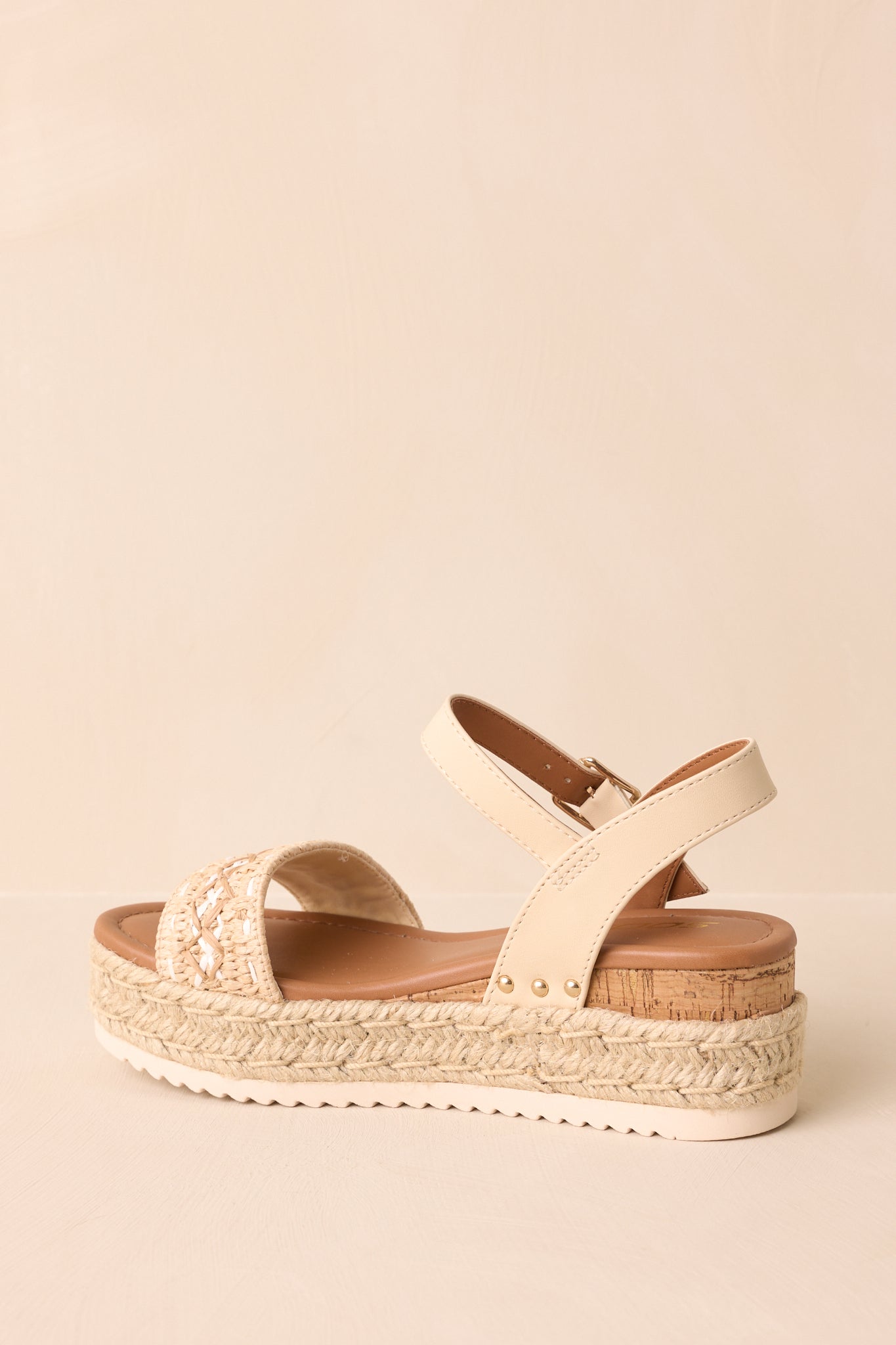 Try To Keep Up Natural Espadrille Platform Sandals