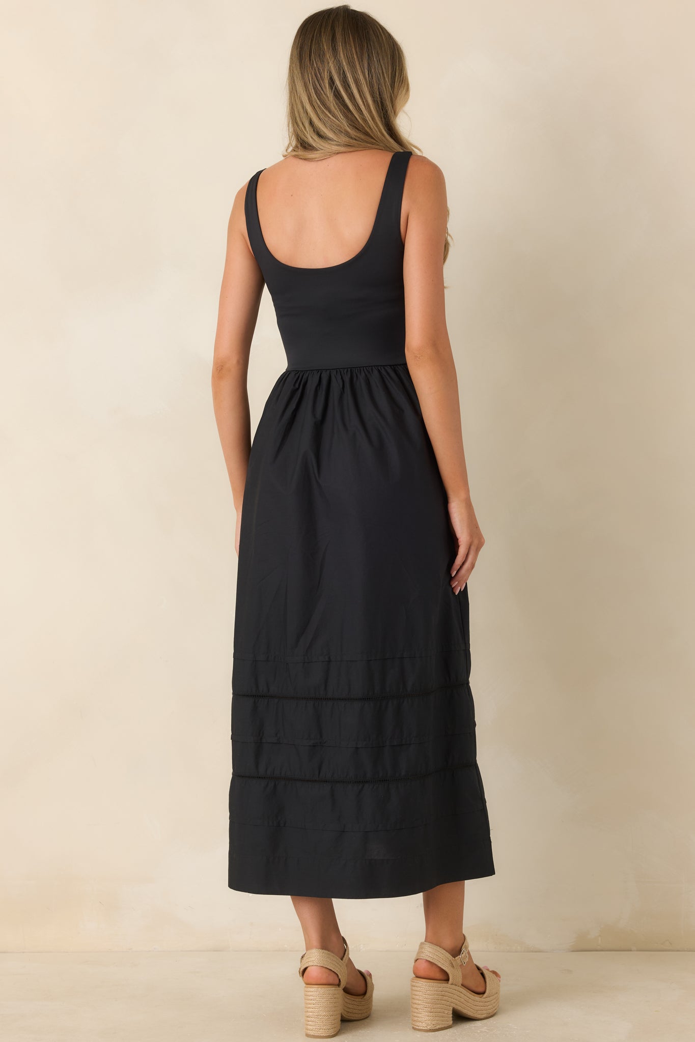 Z Supply Johanna Black Sleeveless Midi Dress