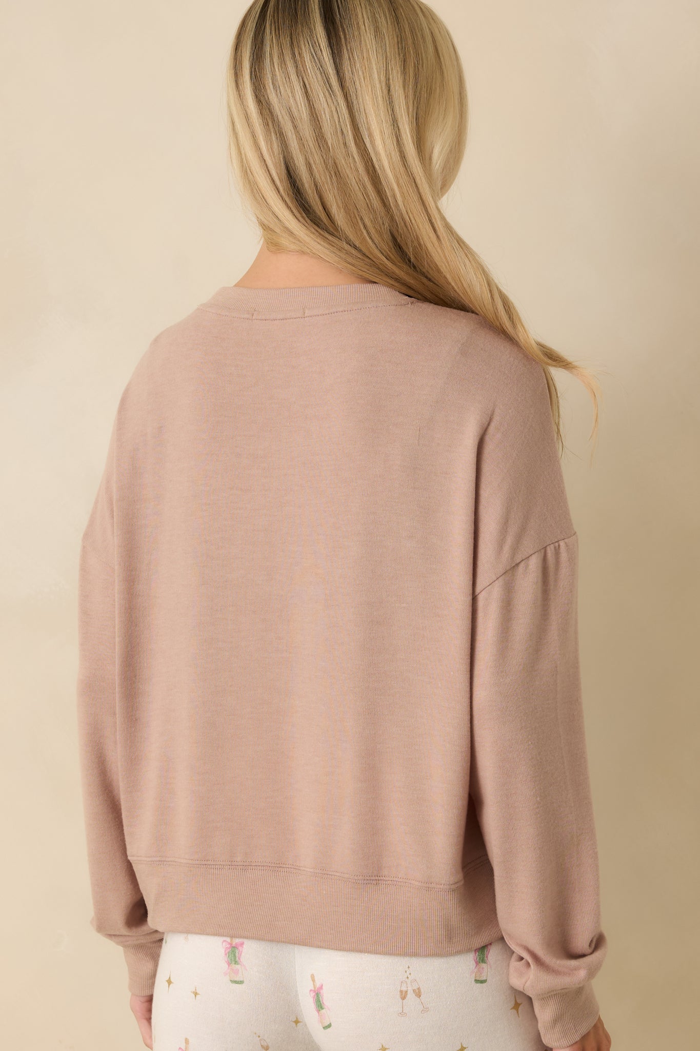 Z Supply Taupe Champagne Long Sleeve Top