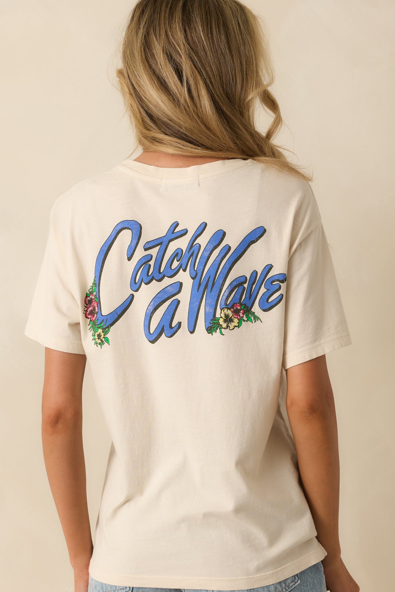 The Beach Boys Ivory Cotton Surf Patrol Boyfriend Tee