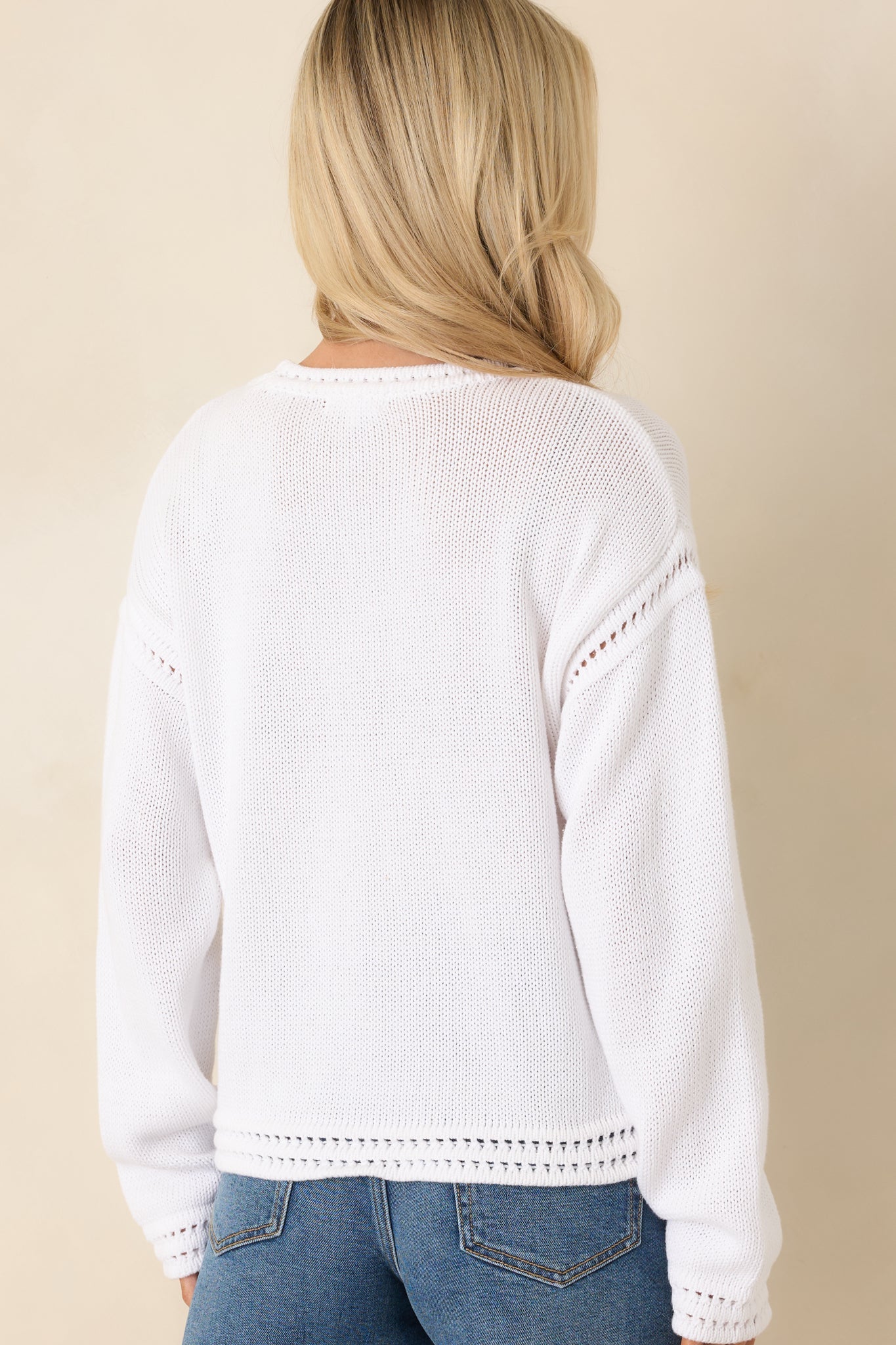 Z Supply White Bellami Cotton Sweater