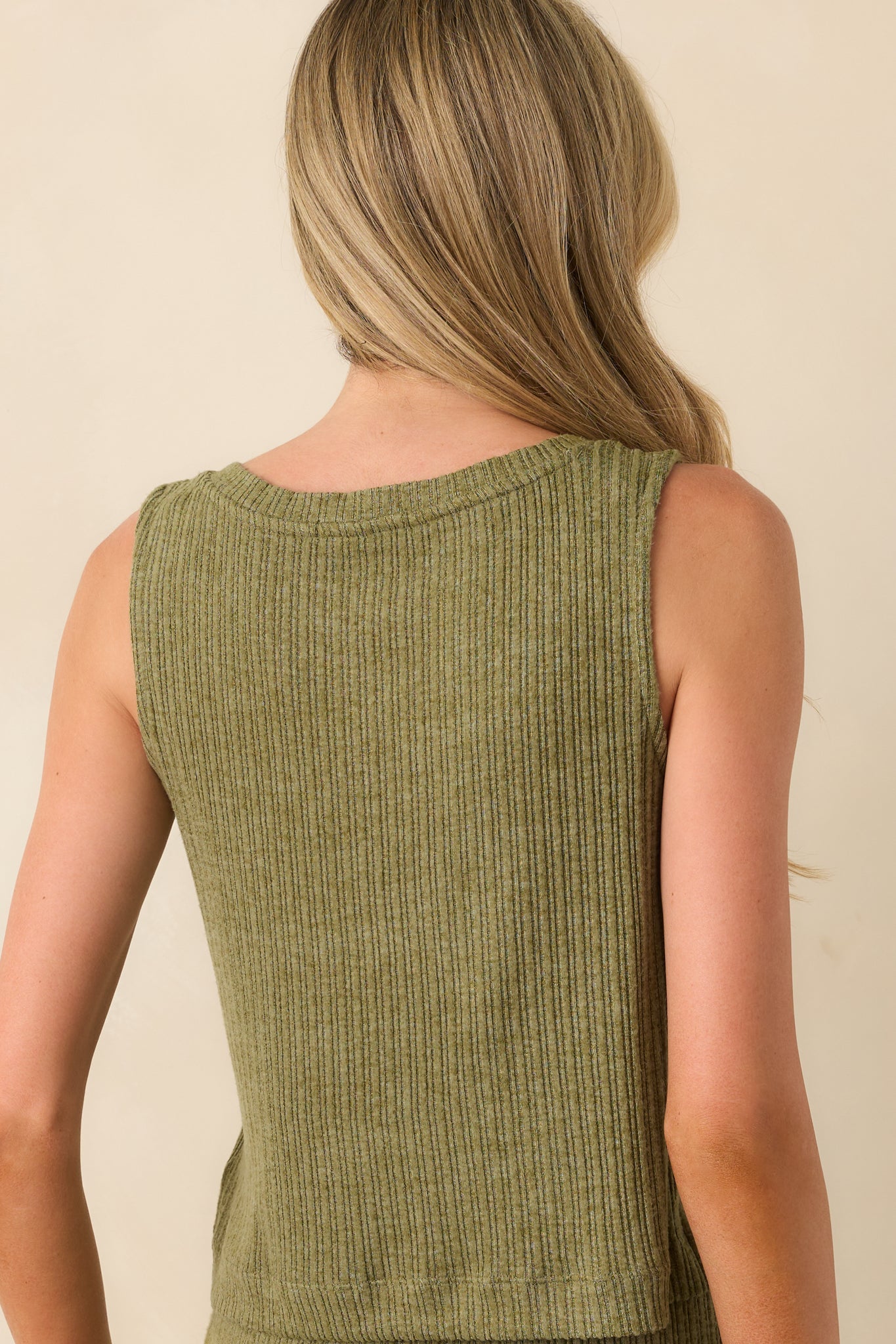Z Supply Olive Green Sloane V-Neck Rib Tank