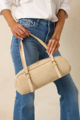 She's Got It Handled Beige Croc Embossed Handbag