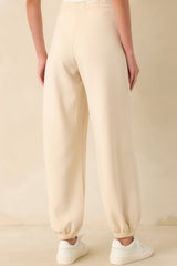 Running Errands Ecru Beige Joggers